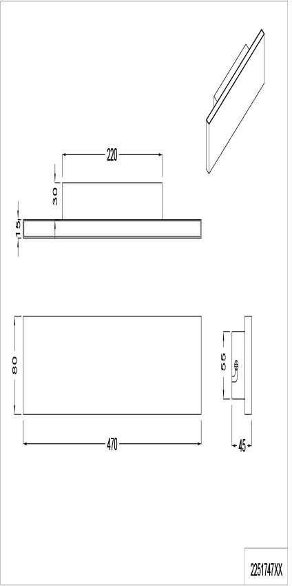 BAUR 1000 dimmbar | flammig-flammig, 2 Beleuchtung, 2x Wandleuchte up-and-down- Wandschalter, mit TRIO Leuchten über LED Lumen »Concha«,