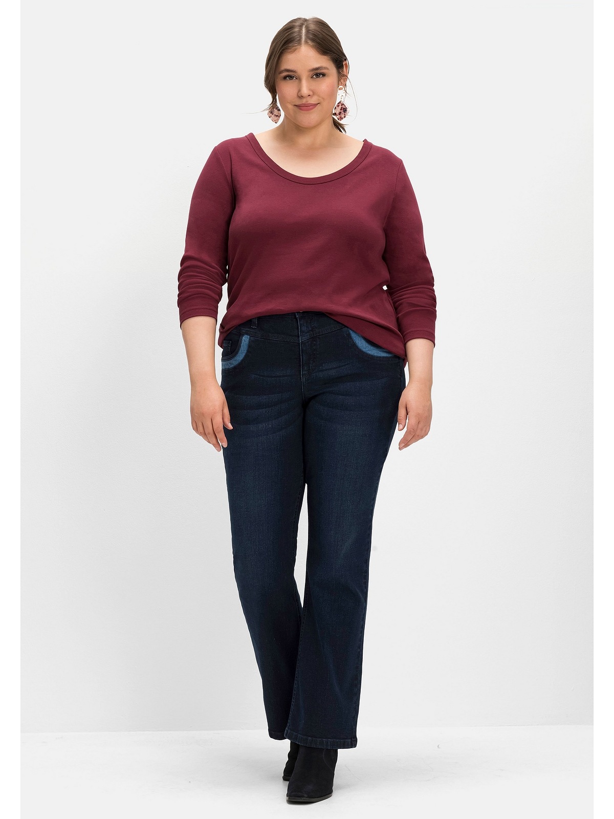 Sheego Langarmshirt »Große Größen«, aus Baumwolle