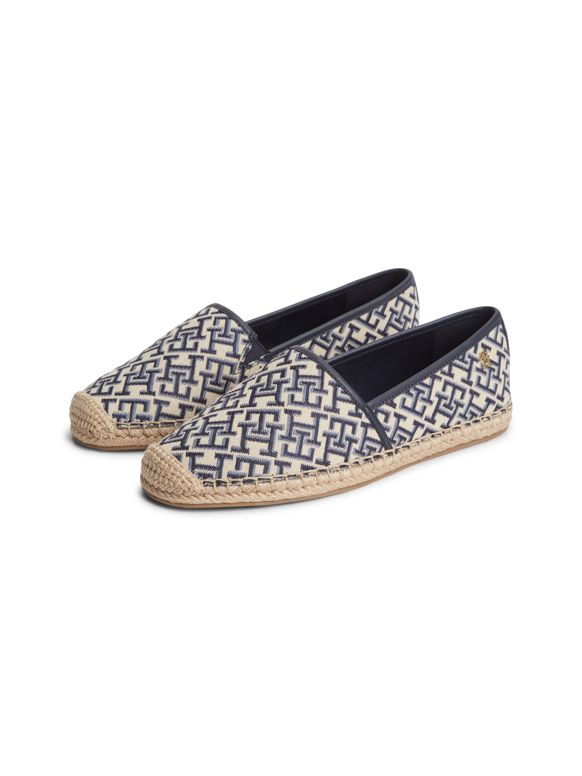 Tommy Hilfiger Espadrille "TH MONOGRAM JACQUARD ESPADRILLE" Sommerschuh, Slipper mit TH-Allover-Logodruck - schmale Form