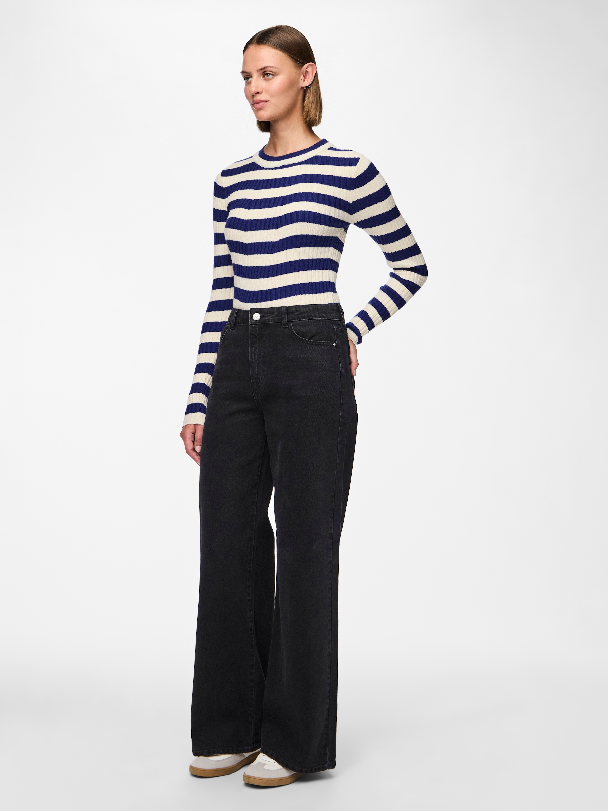 pieces High-waist-Jeans »PCSELMA HW WIDE JEANS BL NOOS BC«