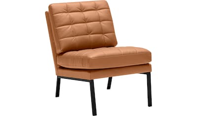 LOVI Sessel »Chilli«, Fußgestell schwarz, klare Formen mit weichen gesteppten Kissen kaufen