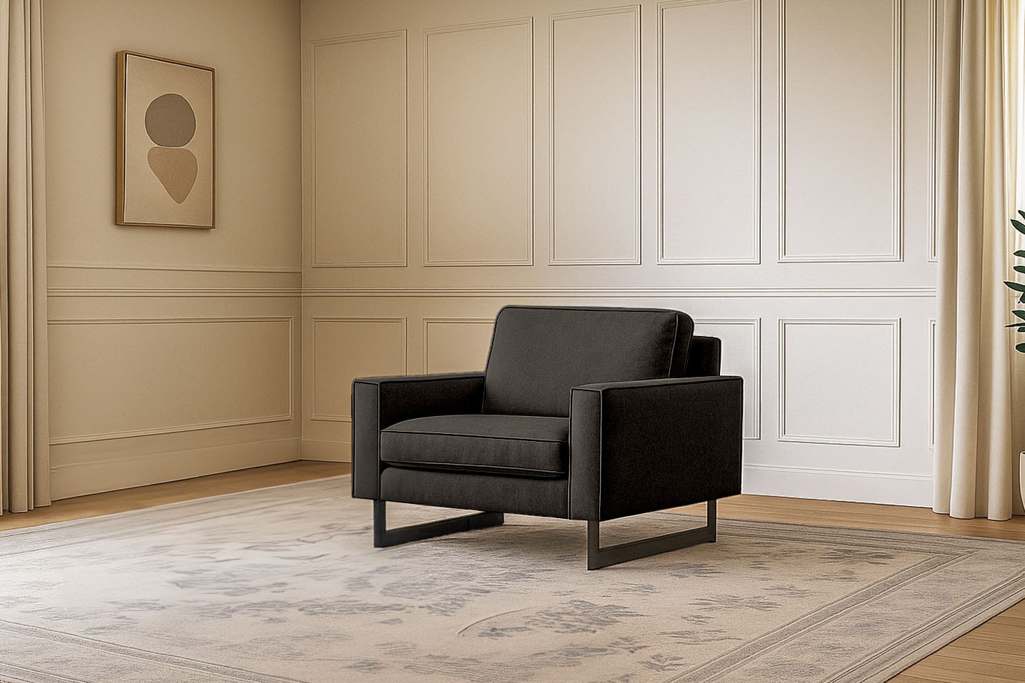 Home affaire Loveseat "Pinto 105 cm, Cord, Chenille, Lederoptik" mit Keder, günstig online kaufen