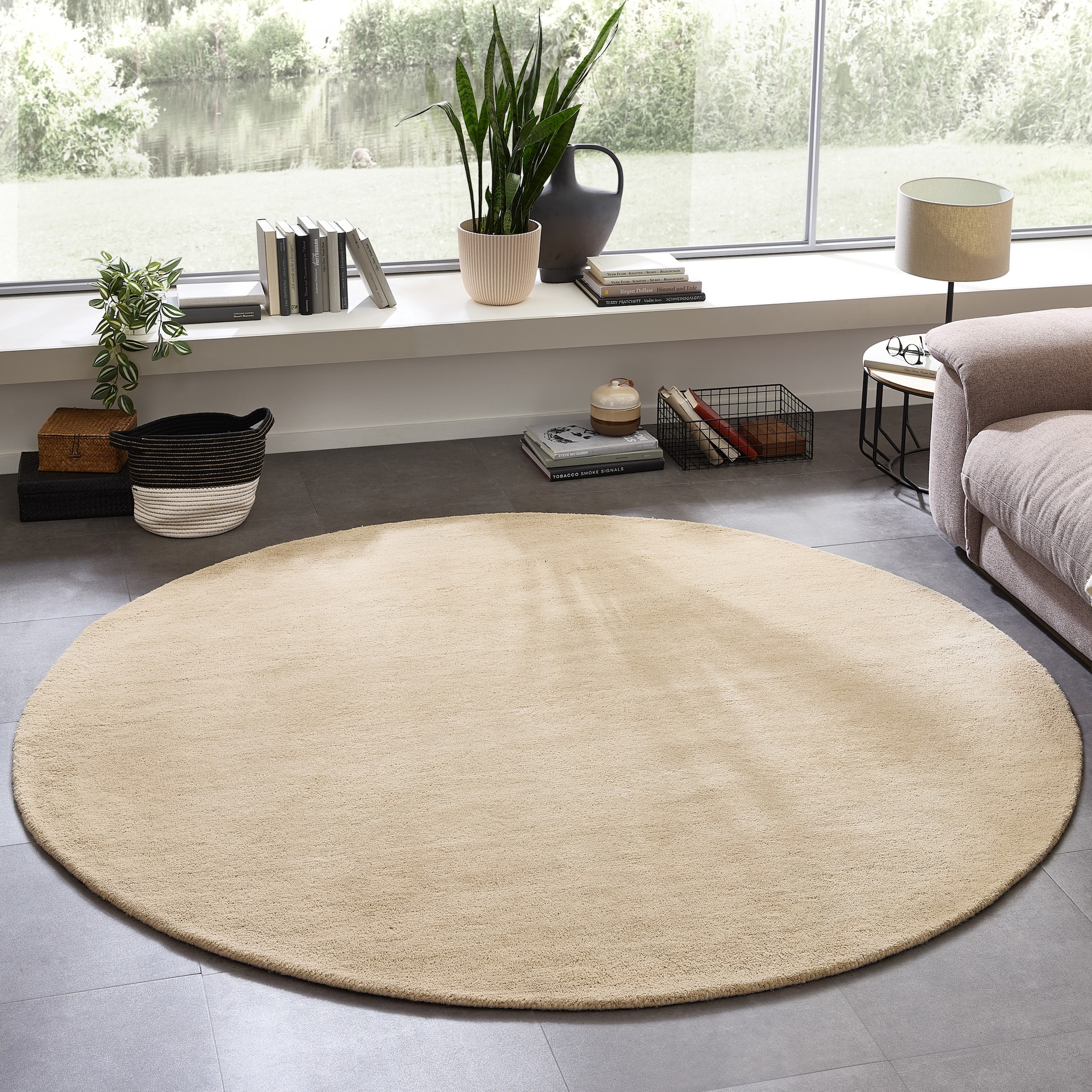 my home Wollteppich "Gabbo Natur, Handgefertigt, Teppich, reine Wolle, meli günstig online kaufen