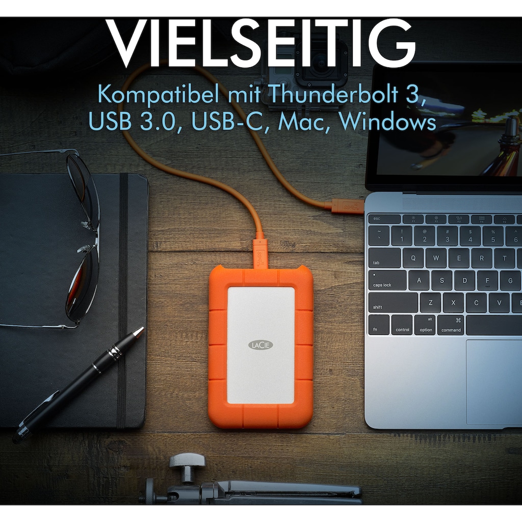 LaCie externe HDD-Festplatte »Rugged SECURE«, Anschluss USB-C-USB 3.0-USB-C