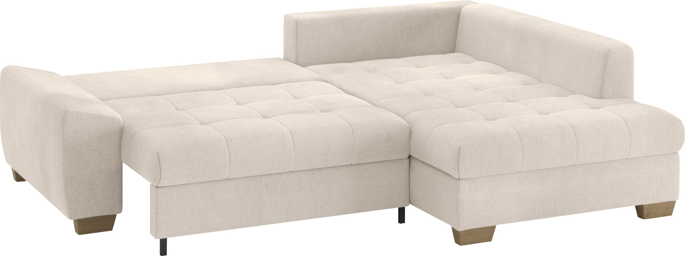 Mr. Couch Ecksofa »Nikita II, L-Form, bis 140kg pro Sitzplatz belastbar«, mit Kaltschaumpolsterung, wahlweise mit Bett und Bettkasten