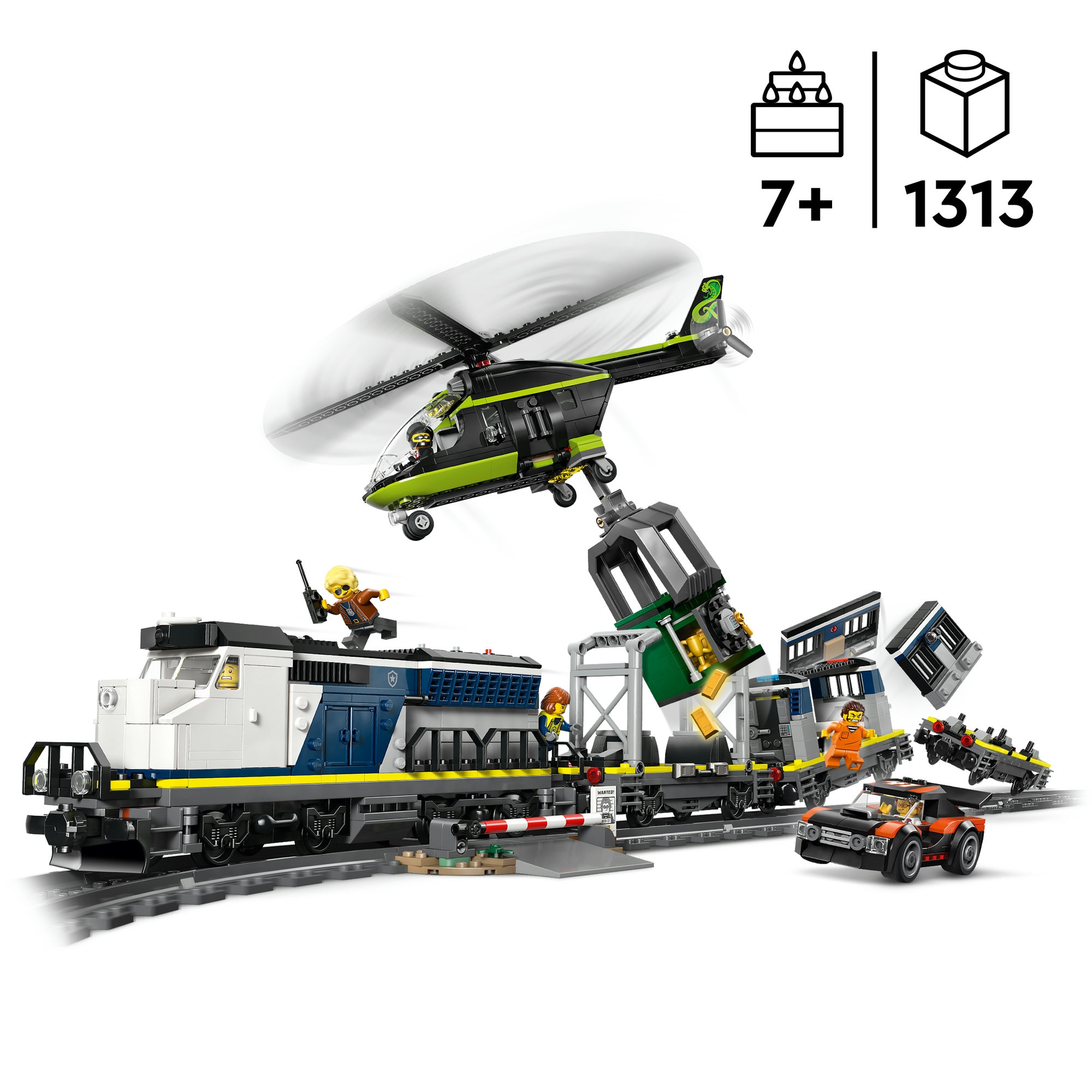 LEGO® Konstruktionsspielsteine »Überfall auf den Polizeizug (60508), LEGO City«