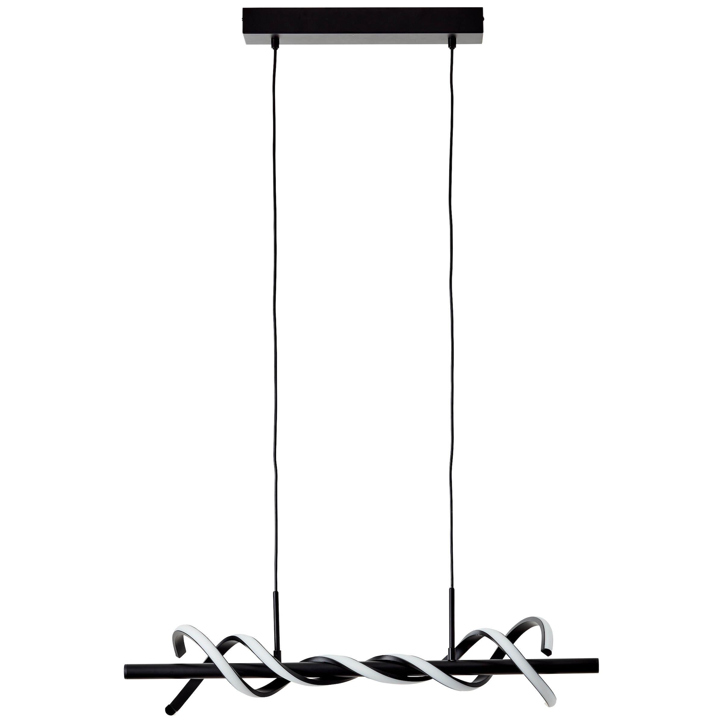 Brilliant LED Pendelleuchte »Amalie«, Höhe 150 cm, Breite 76 cm, 2100lm,  kürzbar, Metall/Kunststoff, schwarz | BAUR