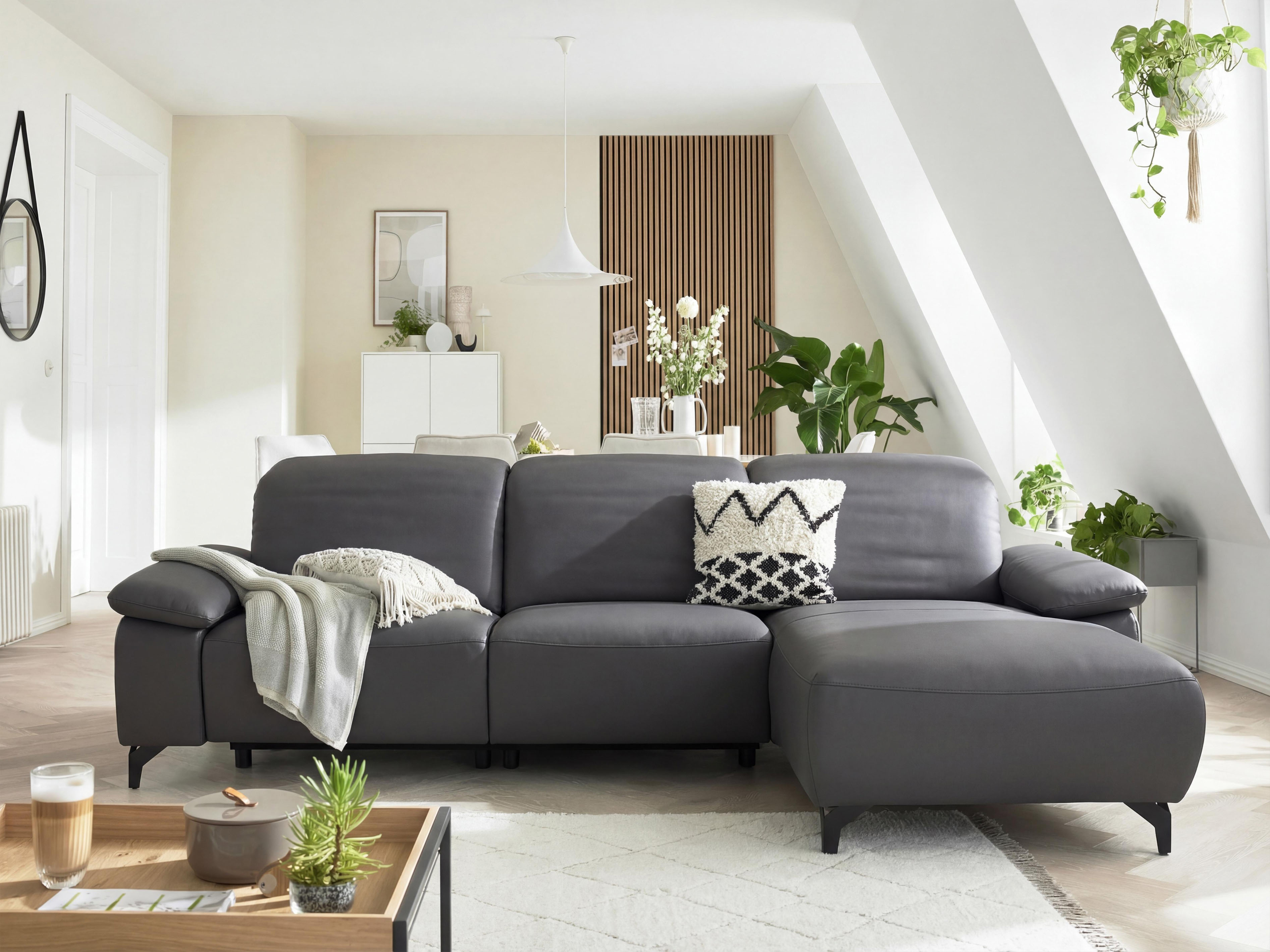 Musterring Ecksofa "MR370 mit/ohne Relaxfunktion, verschiedene Unterfederungen zur Auswahl" Farbe, Material, Sitzkomfort und Funktion wählbar, Maße 280 x 180 cm
