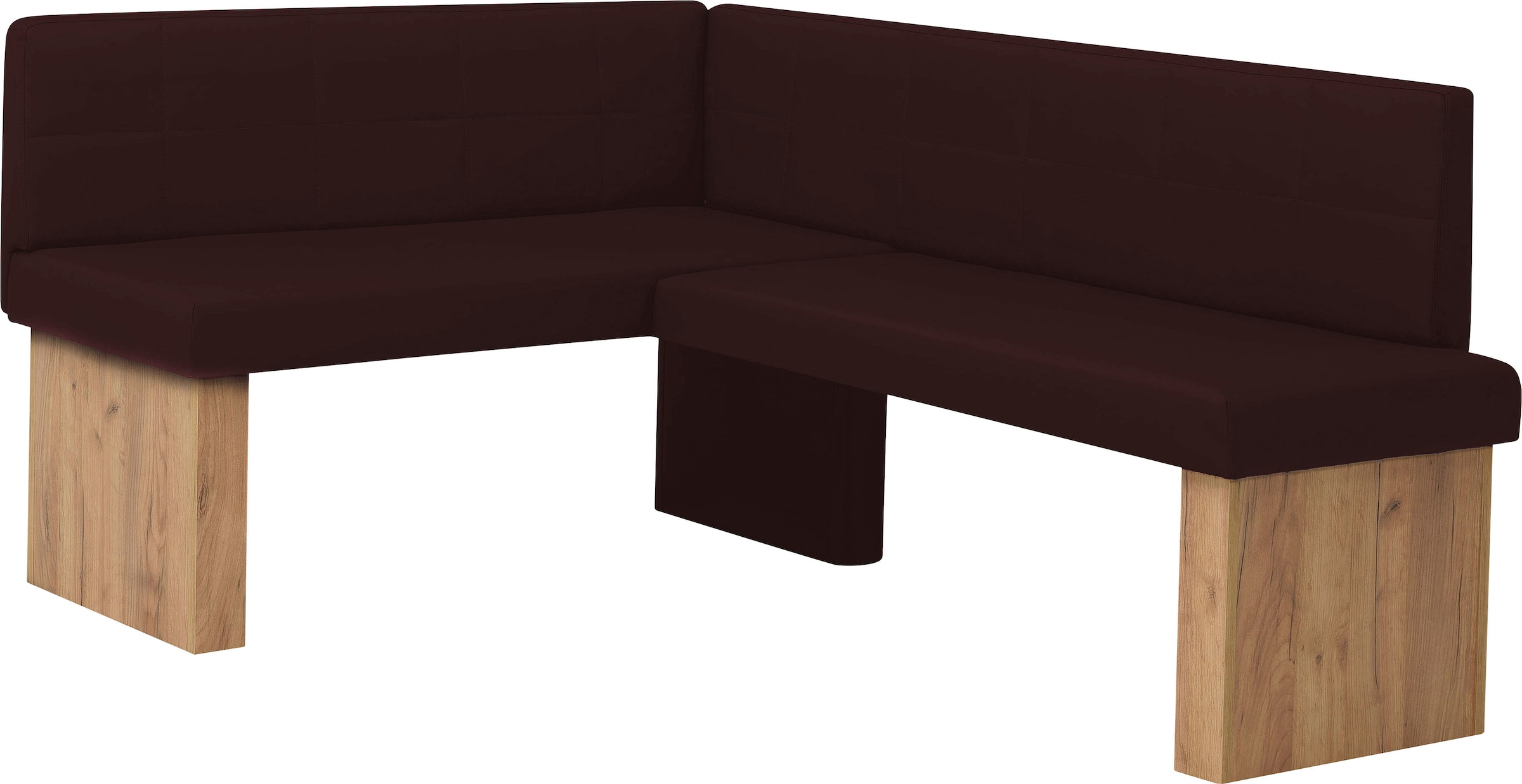 Eckbankgruppe, braun, MASSIVLINE & MORE, Holzwerkstoff, Kunstleder, Küche, Sitzmöbel-Sets, "Anna", mit 2 Stühlen mit massiven Gestell