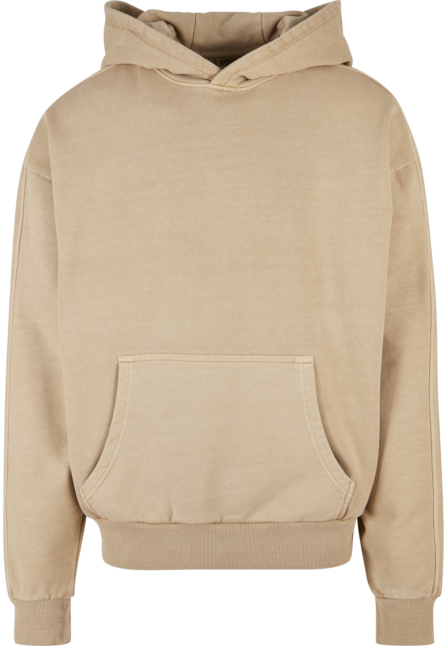 URBAN CLASSICS Rundhalspullover "Urban Classics Herren Heavy Terry Garment Dye Hoody" 1