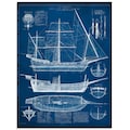 Artland Glasbild »Entwurf für ein Antikes Schiff I«, Boote & Schiffe, (1 St.)
