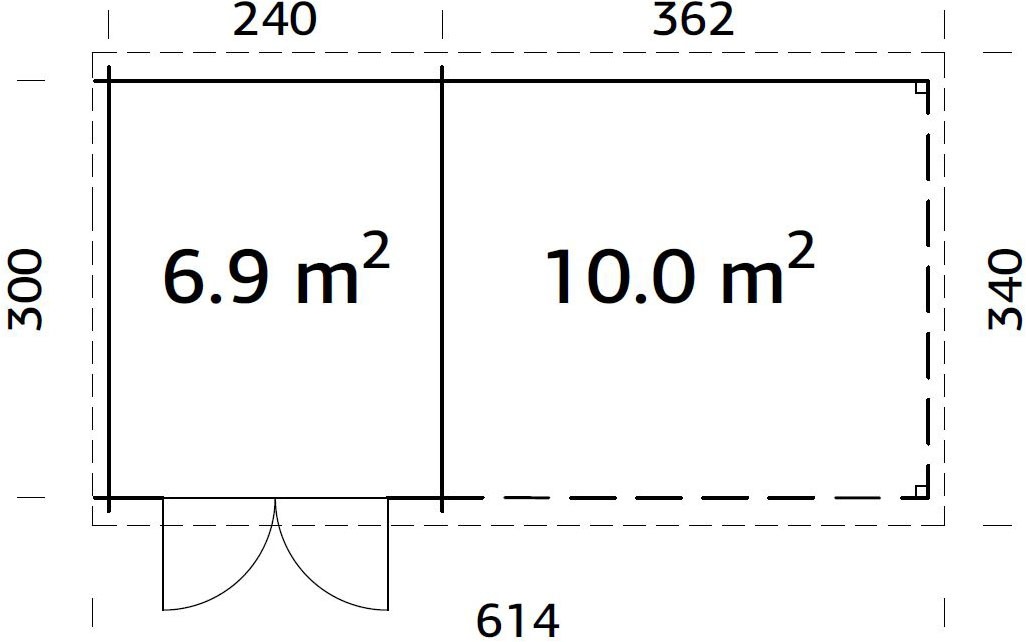 Palmako Gartenhaus »Ella« verschiedene Farben