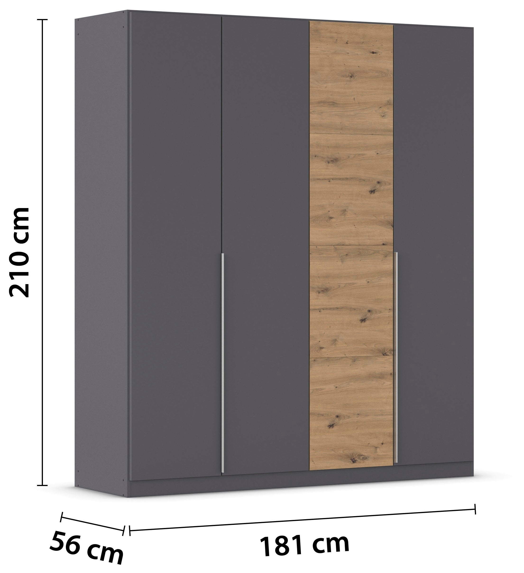 rauch Drehtürenschrank »Kleiderschrank Schrank Garderobe Wäscheschrank Schlafzimmer BELLEZZA« inkl. Schubkasteneinsatz, Wäscheeinteilung und weiterem Zubehör