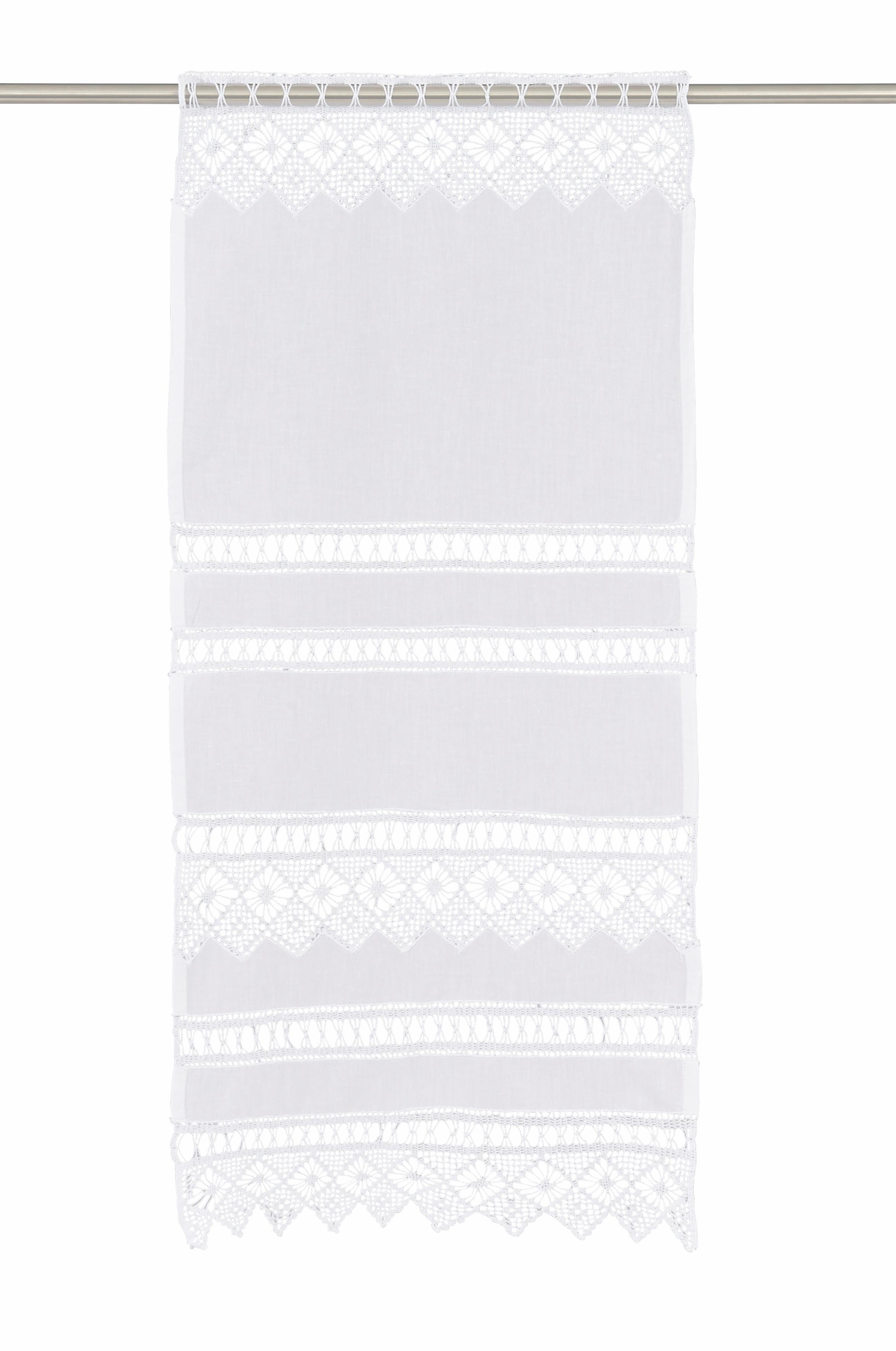HOSSNER - ART OF HOME DECO Scheibengardine "Spitzingsee" Stangendurchzug 1 günstig online kaufen