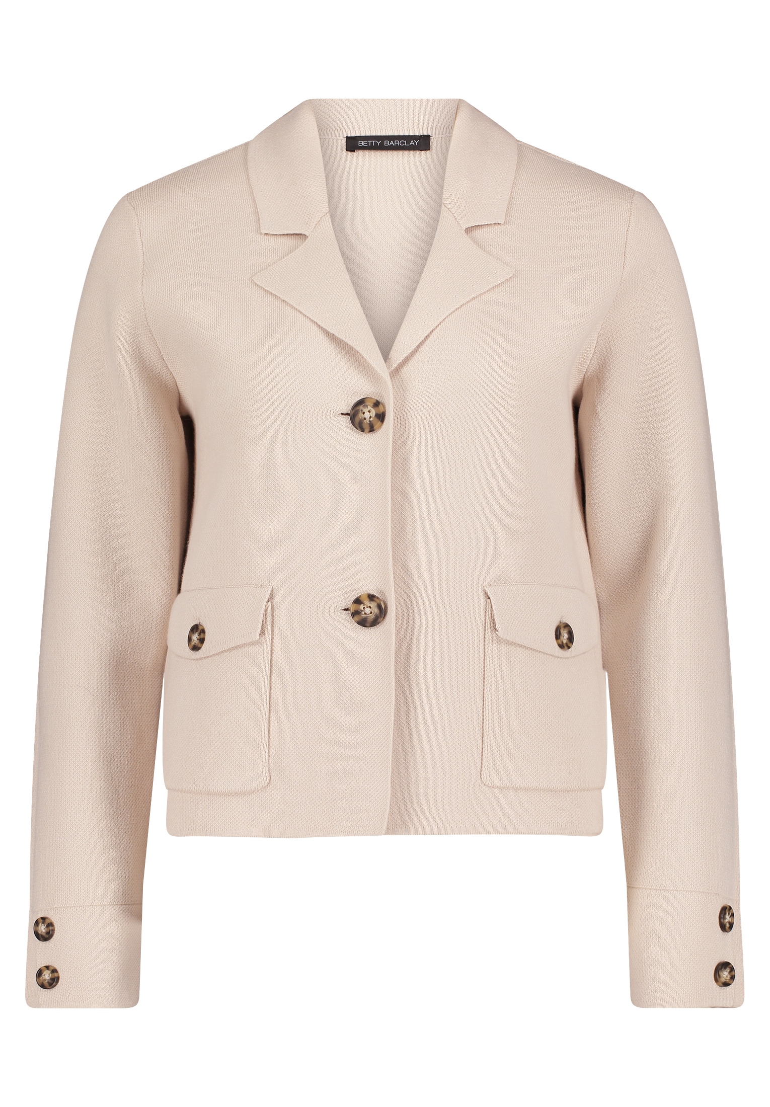 Betty Barclay Strickjacke »Betty Barclay Strickblazer mit aufgesetzten Taschen«, Knöpfe