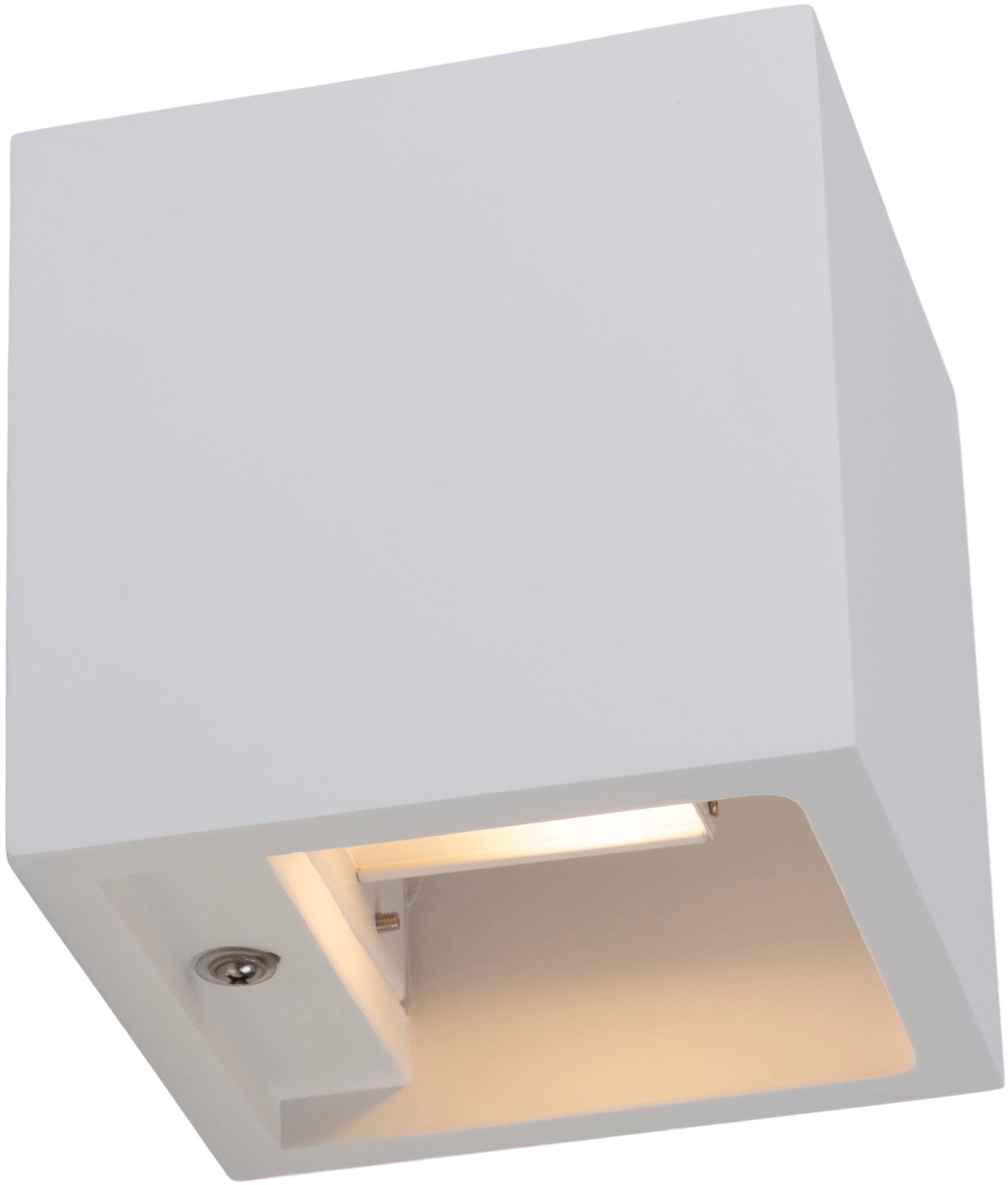 näve LED Wandleuchte »Wanna«, 1 flammig, Leuchtmittel LED-Modul | LED fest integriert, incl. 2x 3W Cree xp LED, l: 11,5cm, b: 11,5cm, h: 11,5cm, Gips, weiß
