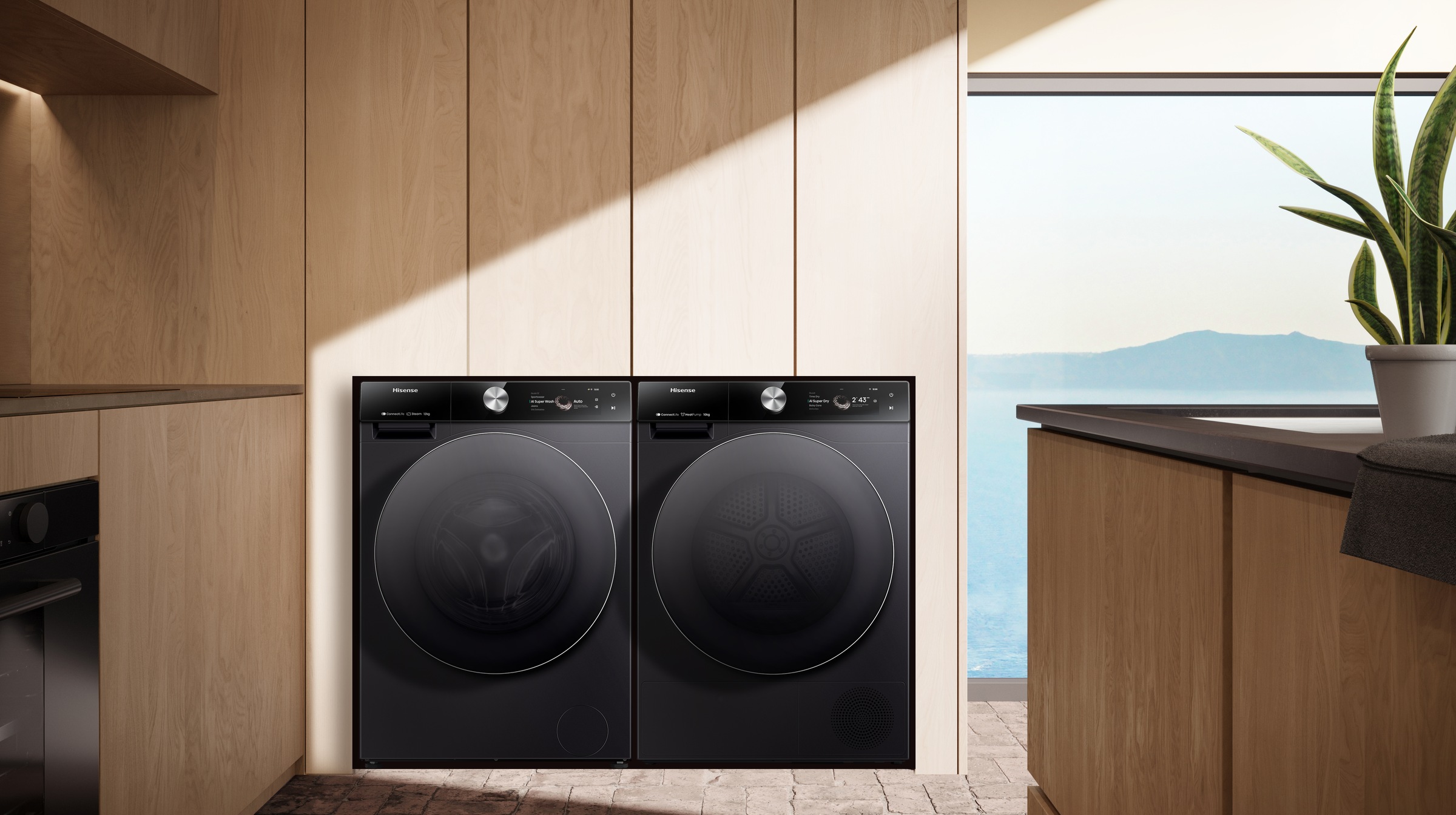 Hisense Waschmaschine »WF7S1247BB«, 12 kg, 1400 U/min, Dynamisches TFT-Touch-Display