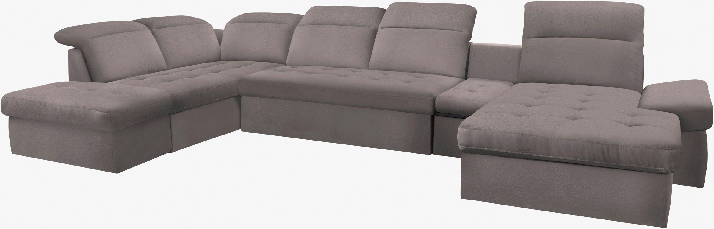 sit&more Wohnlandschaft »Stardust U-Form«, inklusive Kopfteilverstellung, Armlehnenfunktion und Tischelement