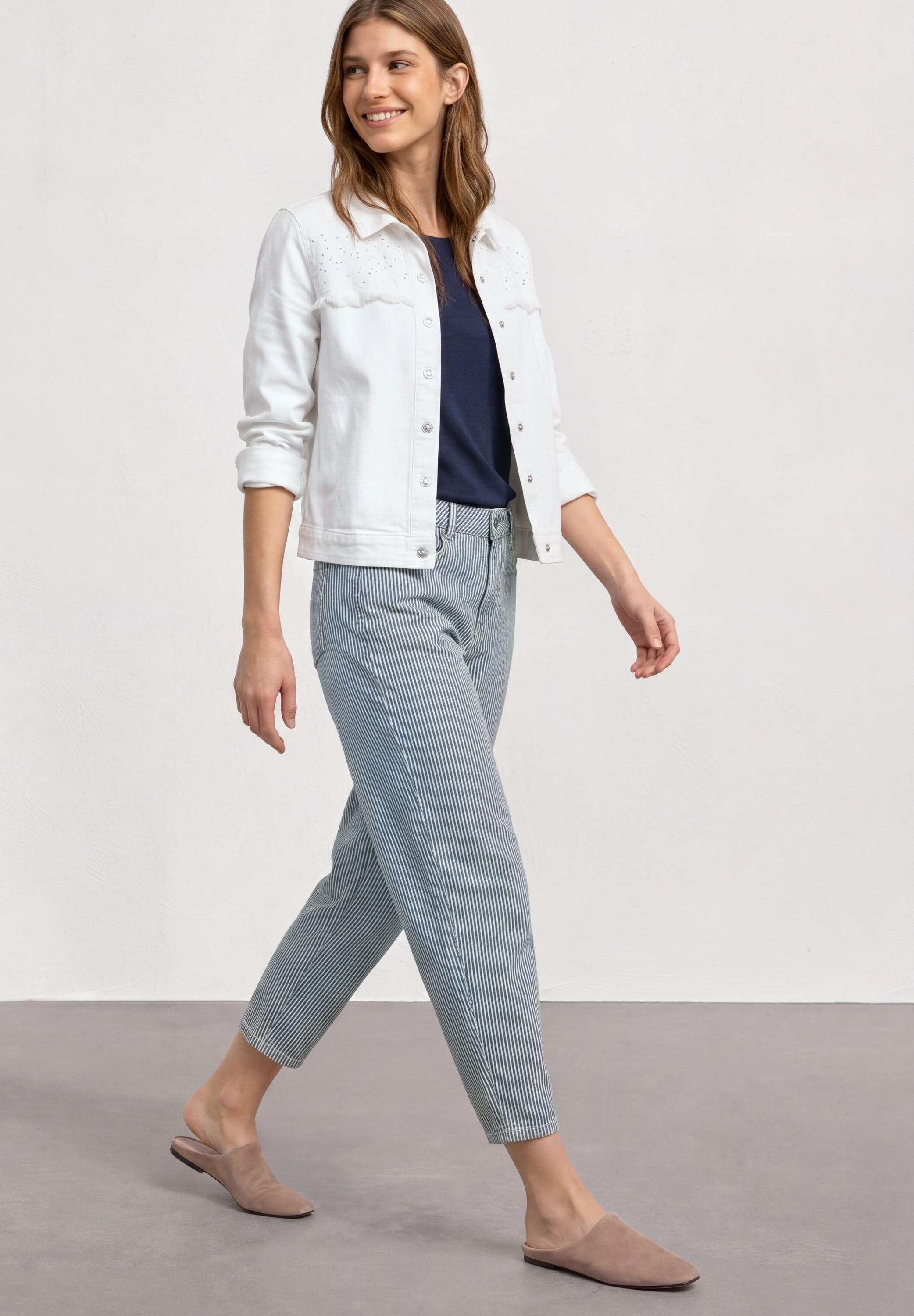 STREET ONE Comfort-fit-Jeans im Streifendesign