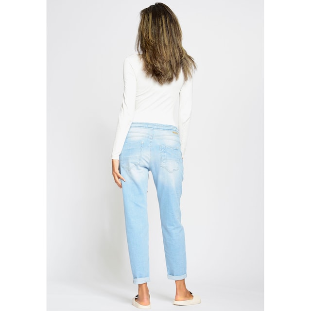 GANG Relax-fit-Jeans »94AMELIE JOGGER«, mit Bindeband und dezenten  Destroyed-Effekten für bestellen | BAUR