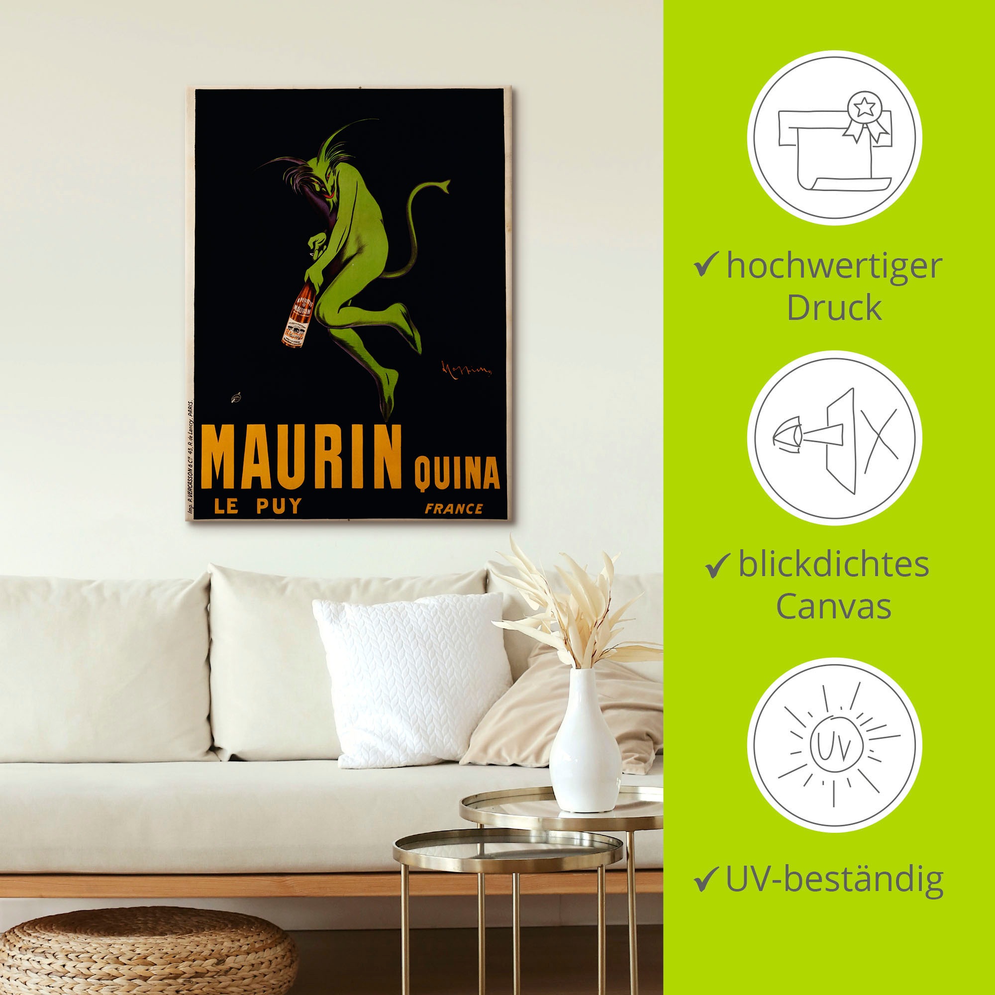 Artland Leinwandbild »Maurin Quina. Um 1922« Schilder 1 Stk. tlg. auf Holzrahmen gespannt