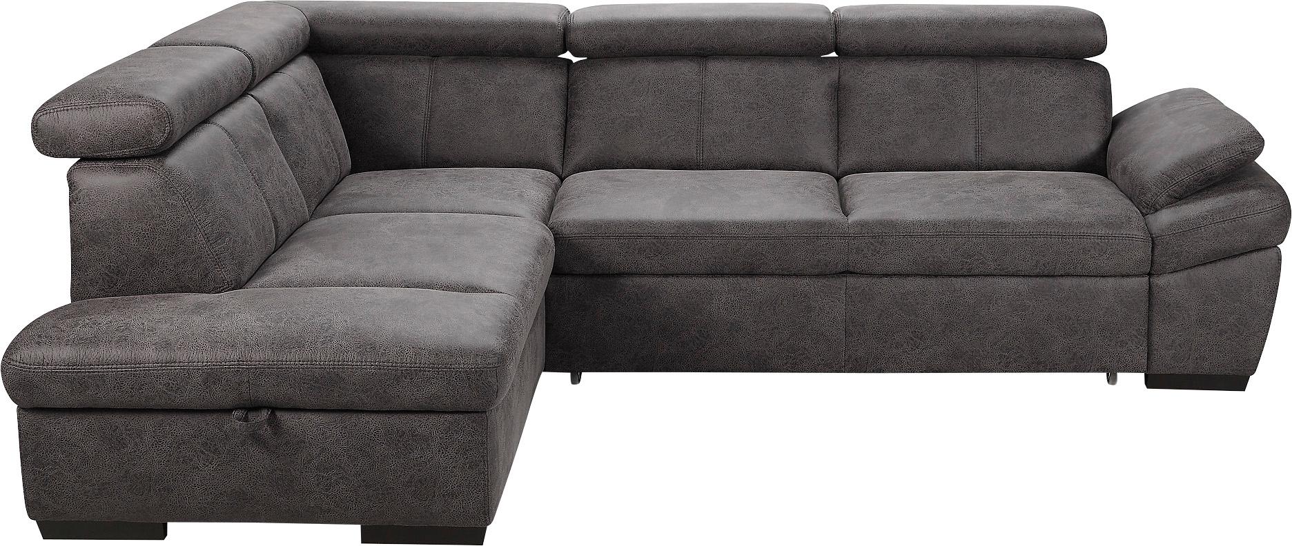 exxpo - sofa fashion Ecksofa "Salerno, Funktionssofa, hoher Sitzkomfort, Breite 268cm, L-Form" inkl. Kopf- und Armteilverstellung, wahlweise mit Bettfunktion