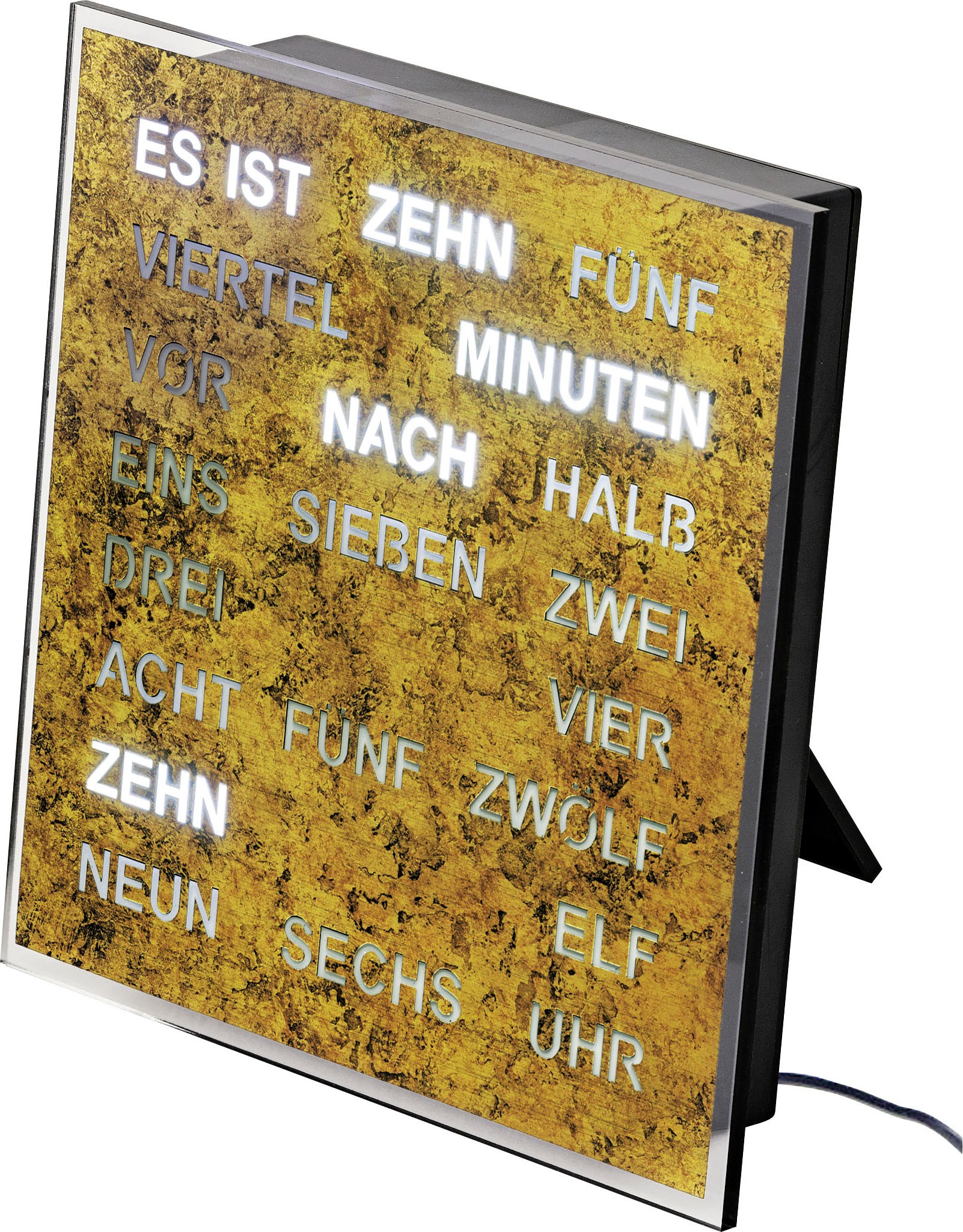 AMS Tischuhr »T1234«, (2 St.), Made in Germany,Büro,Wohnzimmer,Esszimmer, als Wanduhr nutzbar