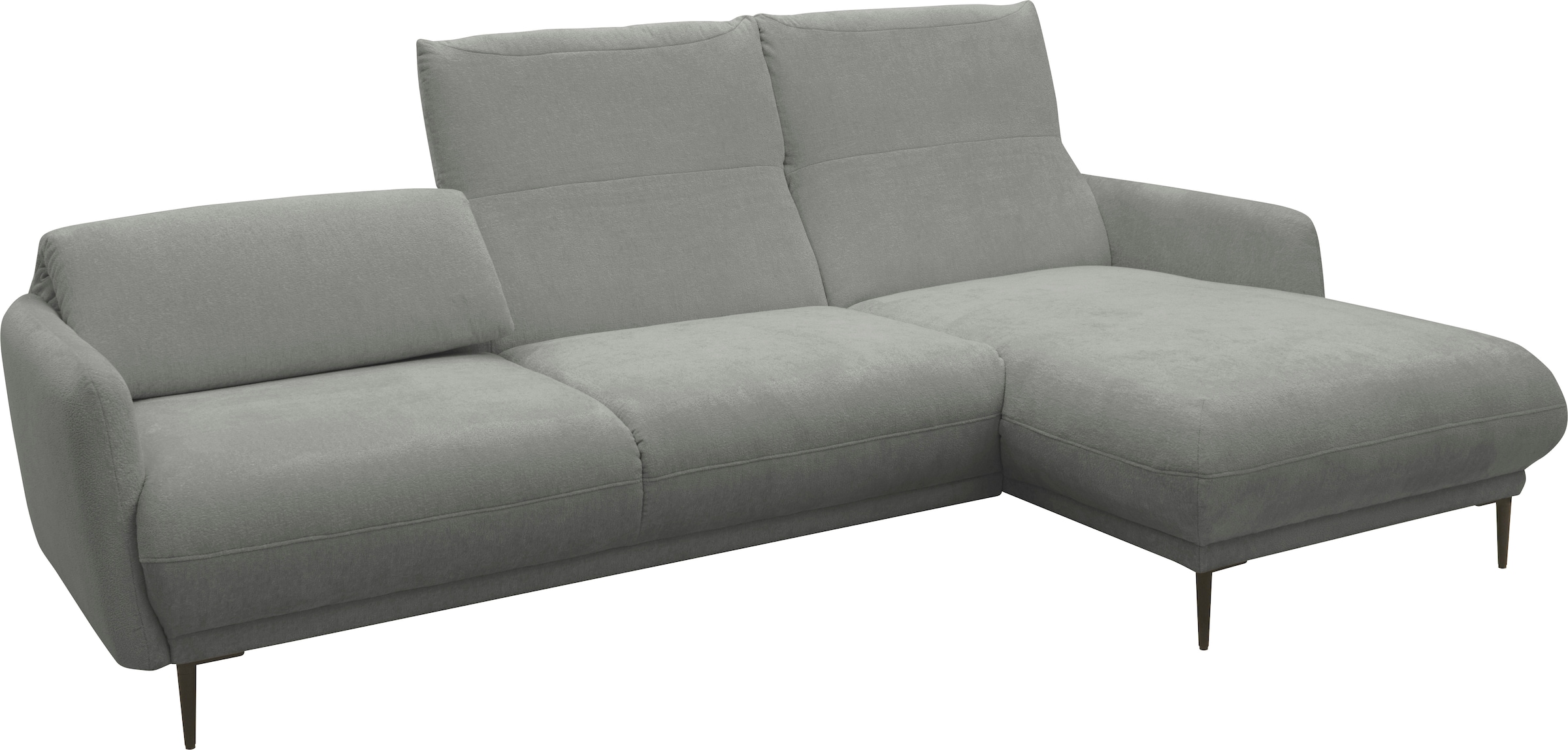 andas Ecksofa »Skovsende Sitzbreite 245 cm, Rückenlehne stufenlos hochklappbar für«, individuellen Sitzkomfort Kopfteilverstellung, L-Form