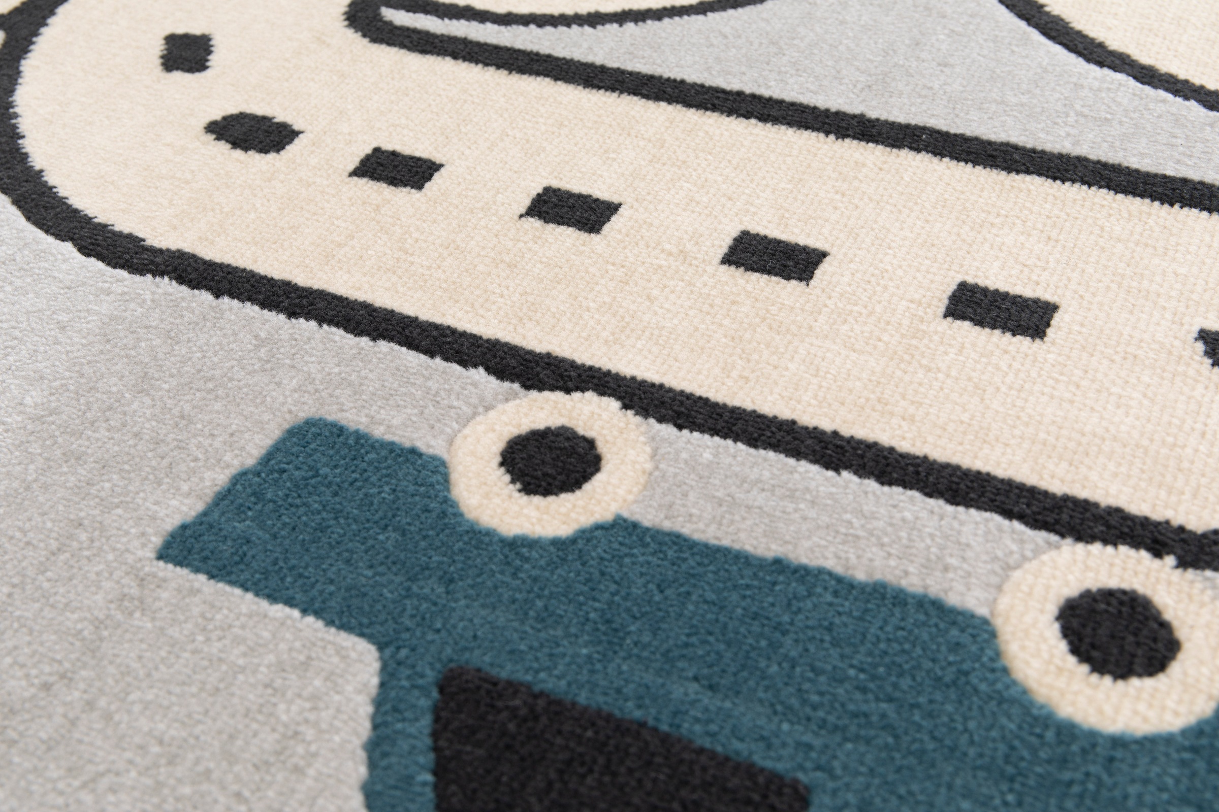 Kinderteppich "COCOON - Stadtentdecker", grau (hellgrau,beige,gelb), B:120cm H:6mm L:170cm, Polypropylen, PRIMAFLOR-IDEEN IN TEXTIL, Teppiche, Kinderteppich, Kurzflor, Spielteppich, Motiv Straße 3