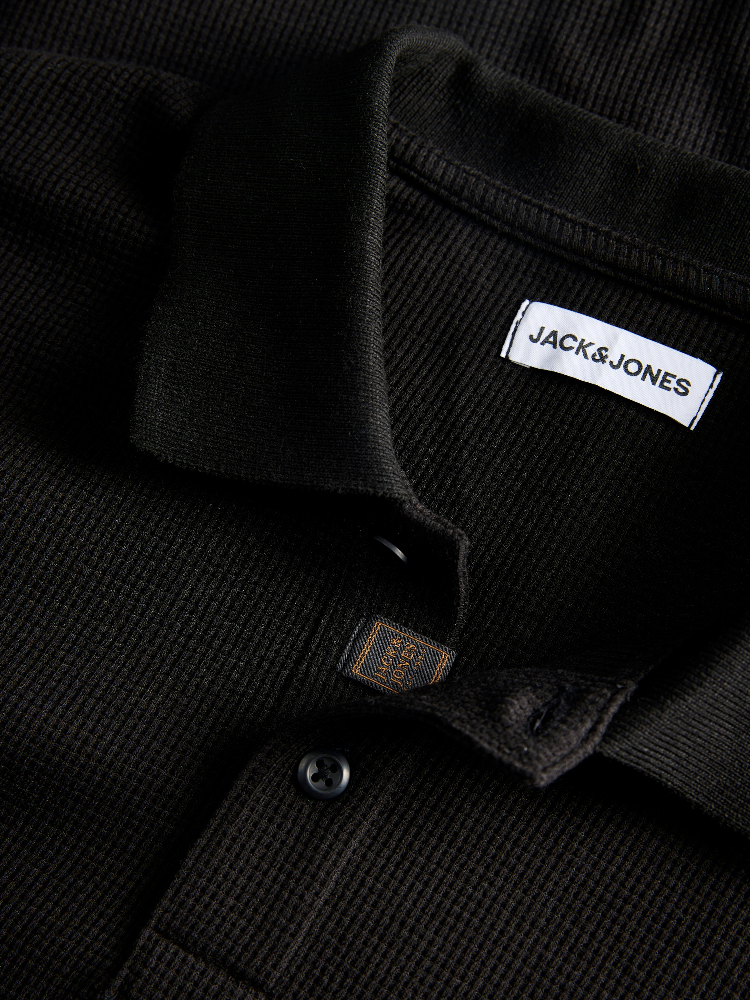 Jack & Jones JJDaytona Polo SS men's Black Jersey Polo Shirt 2