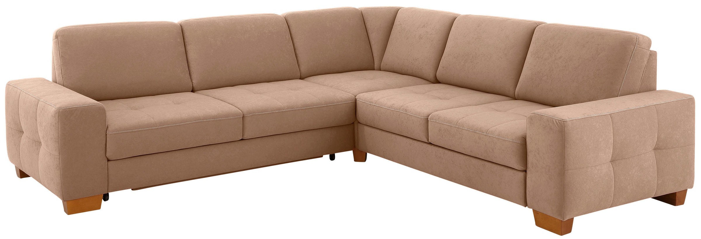 OTTO home Ecksofa "Puccini L-Form" mit Federkern, Sitztiefenverstellung, Kontrastnaht