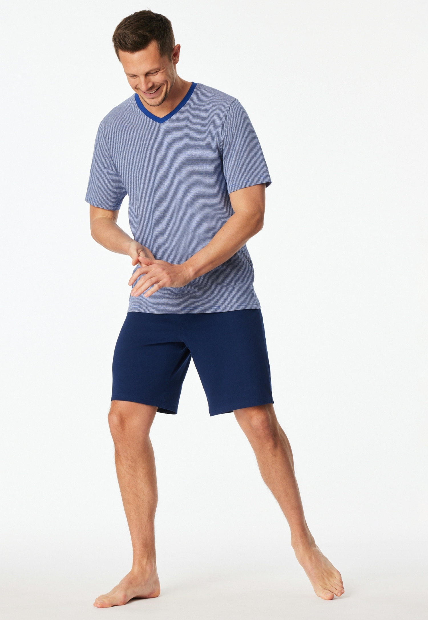 Schiesser Shorty »95/5 Nightwear« 2 tlg. mit V-Ausschnitt, Kurzarm, in weicher Single-Jersey Qualität