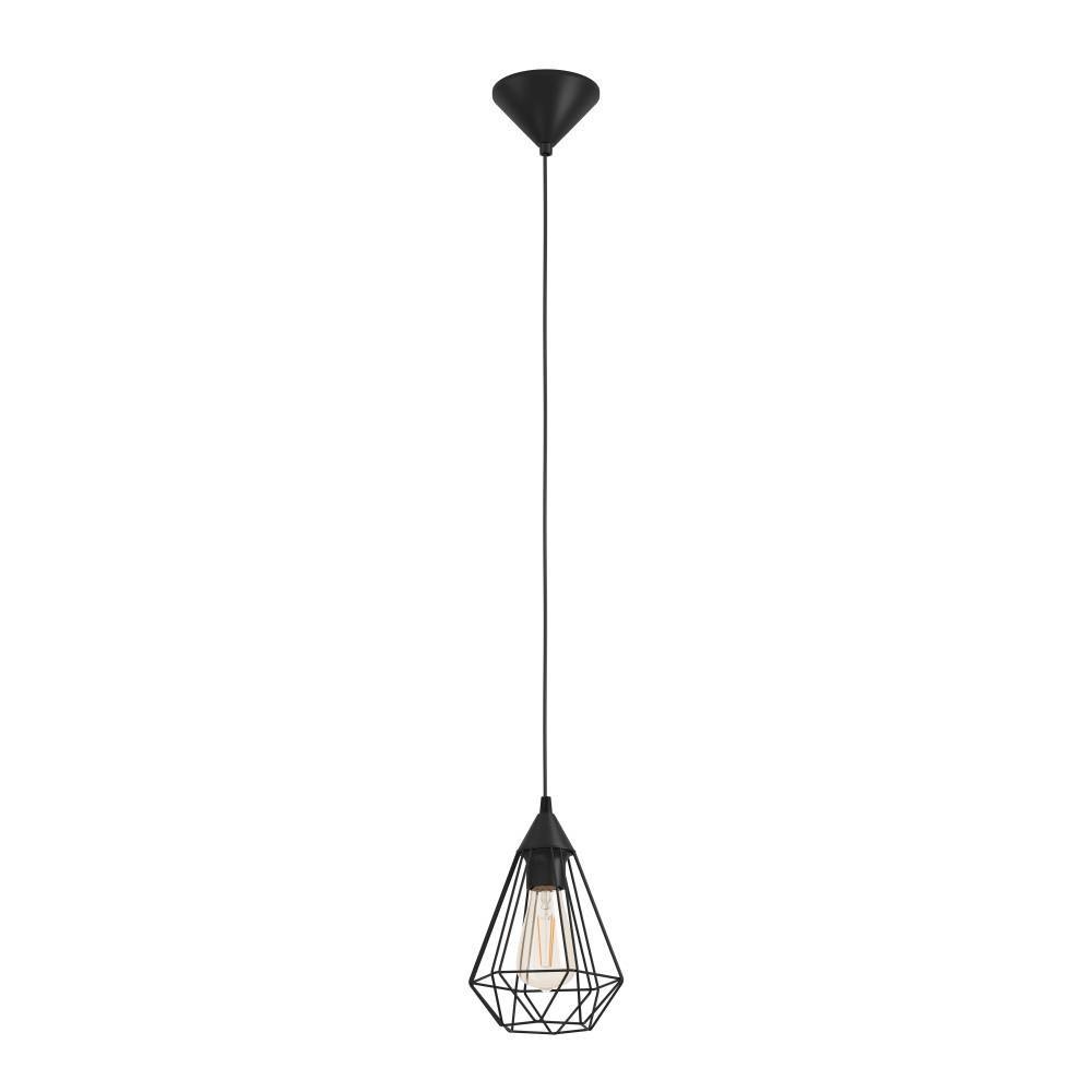 EGLO Pendelleuchte »TARBES Hängeleuchte, Pendellampe, Vintage, Retro, Stahl, schwarz E27«, 1 flammig, Leuchtmittel E27 | ohne Leuchtmittel, Wohnzimmerlampe, Esstischlampe, Drahtgeflecht, 1 flammig, 110x17,5cm