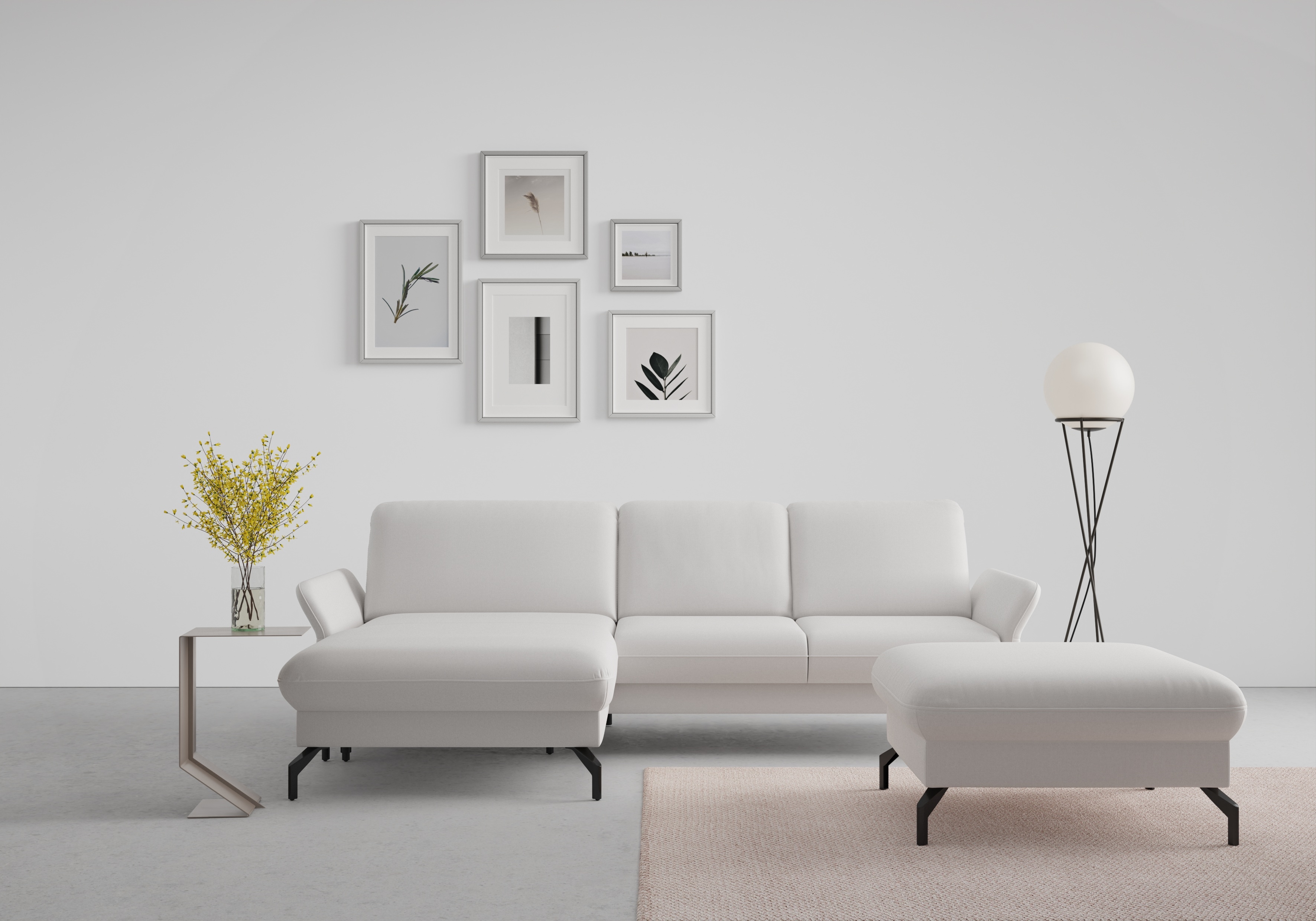 sit&more Ecksofa "Fashion L-Form" wahlweise mit Kopfteilverstellung und Vorziehsitz, motorisch