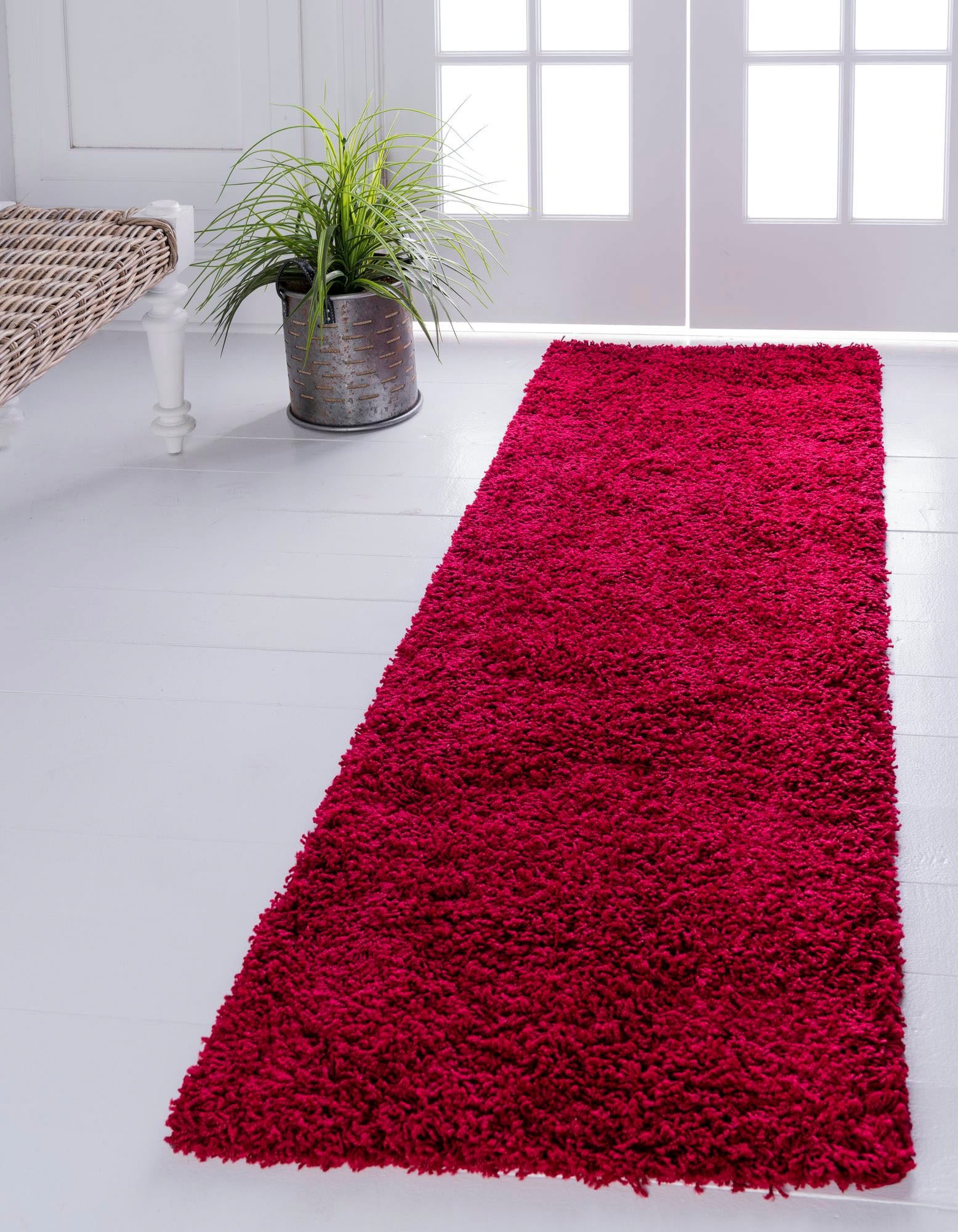 Myflair Möbel & Accessoires Hochflor-Läufer »Shaggy Shag Lagerräumung«, rechteckig, 38 mm Höhe, Teppich-Läufer, gewebt, Uni Farben, ideal im Flur & Schlafzimmer