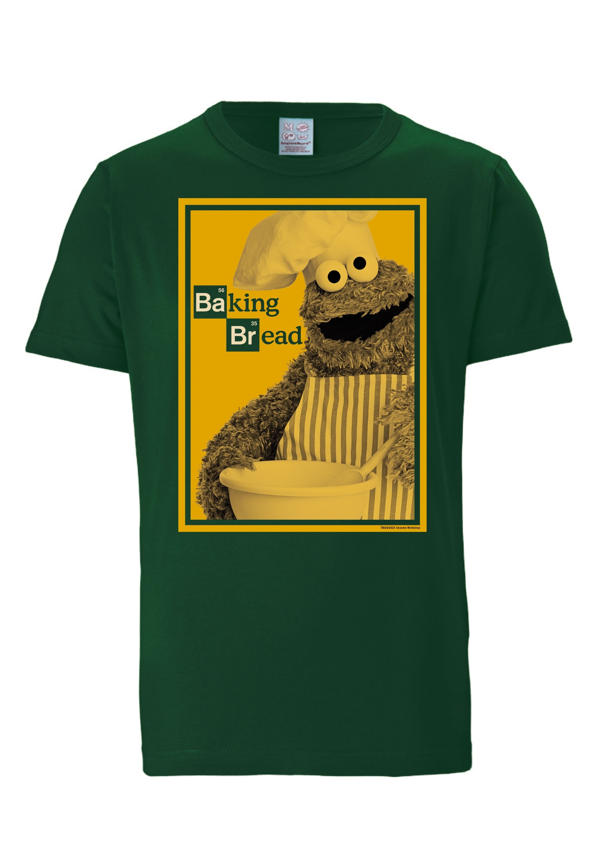 LOGOSHIRT T-Shirt »Sesamstraße - Krümelmonster | Baking Bread«, mit coolem Print