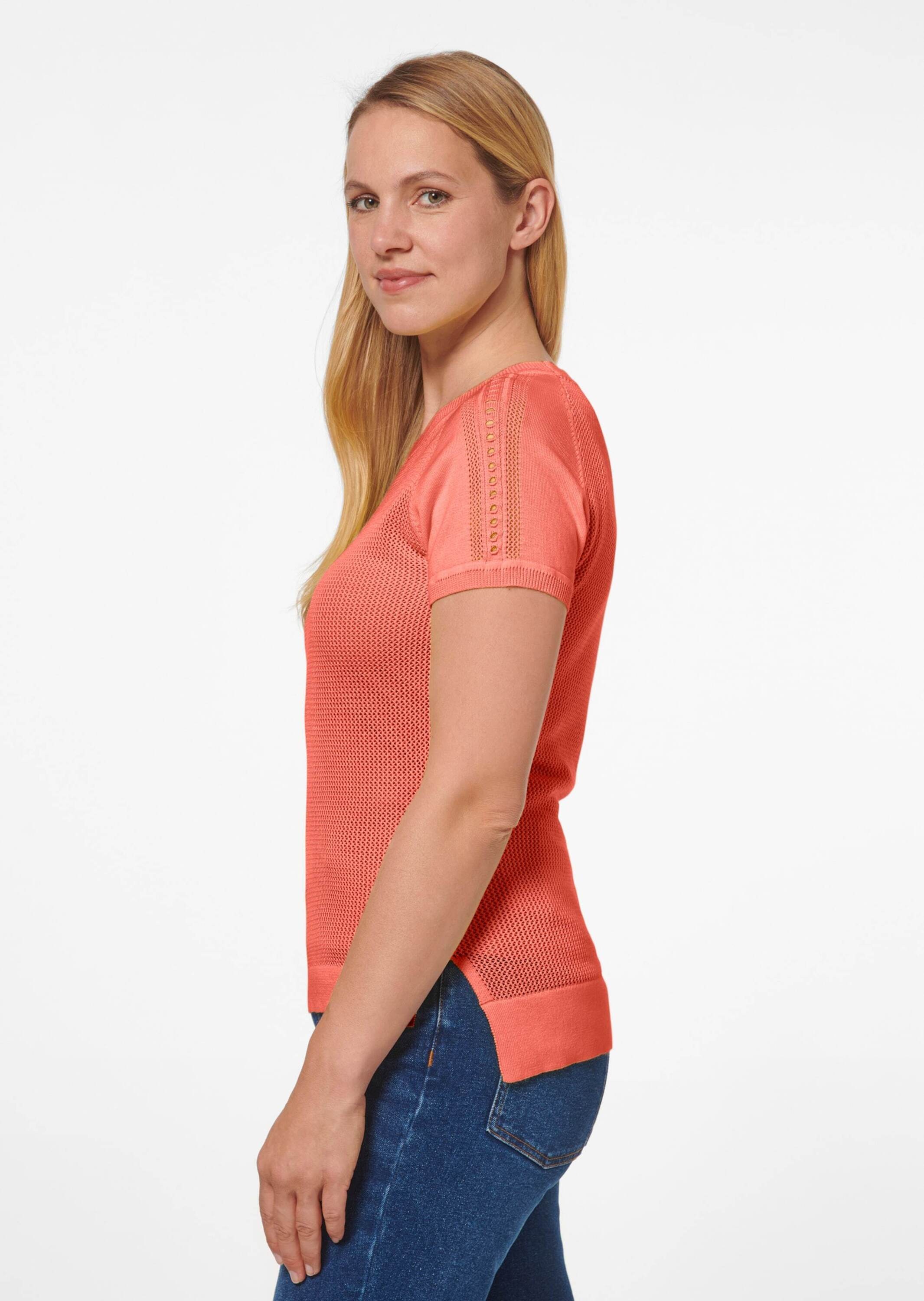 MADELEINE Longpullover »Pullover Netzpullover aus Supima-Baumwolle«