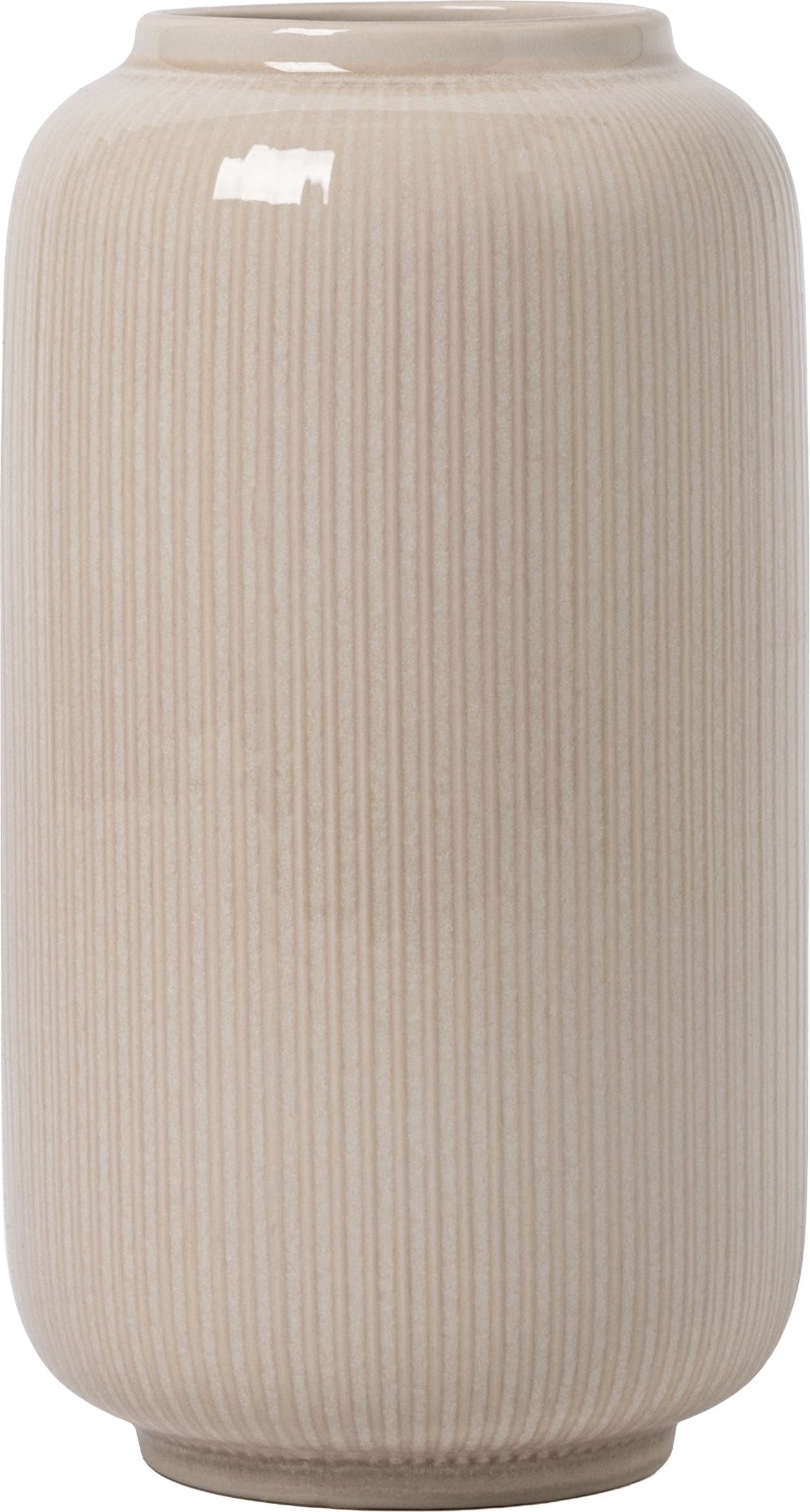 OTTO home Tischvase "Ylvii, innen vollständig glasiert und wasserundurchlässig" aus Keramik, uni matt oder mit glänzender Effektglasur, creme und blau