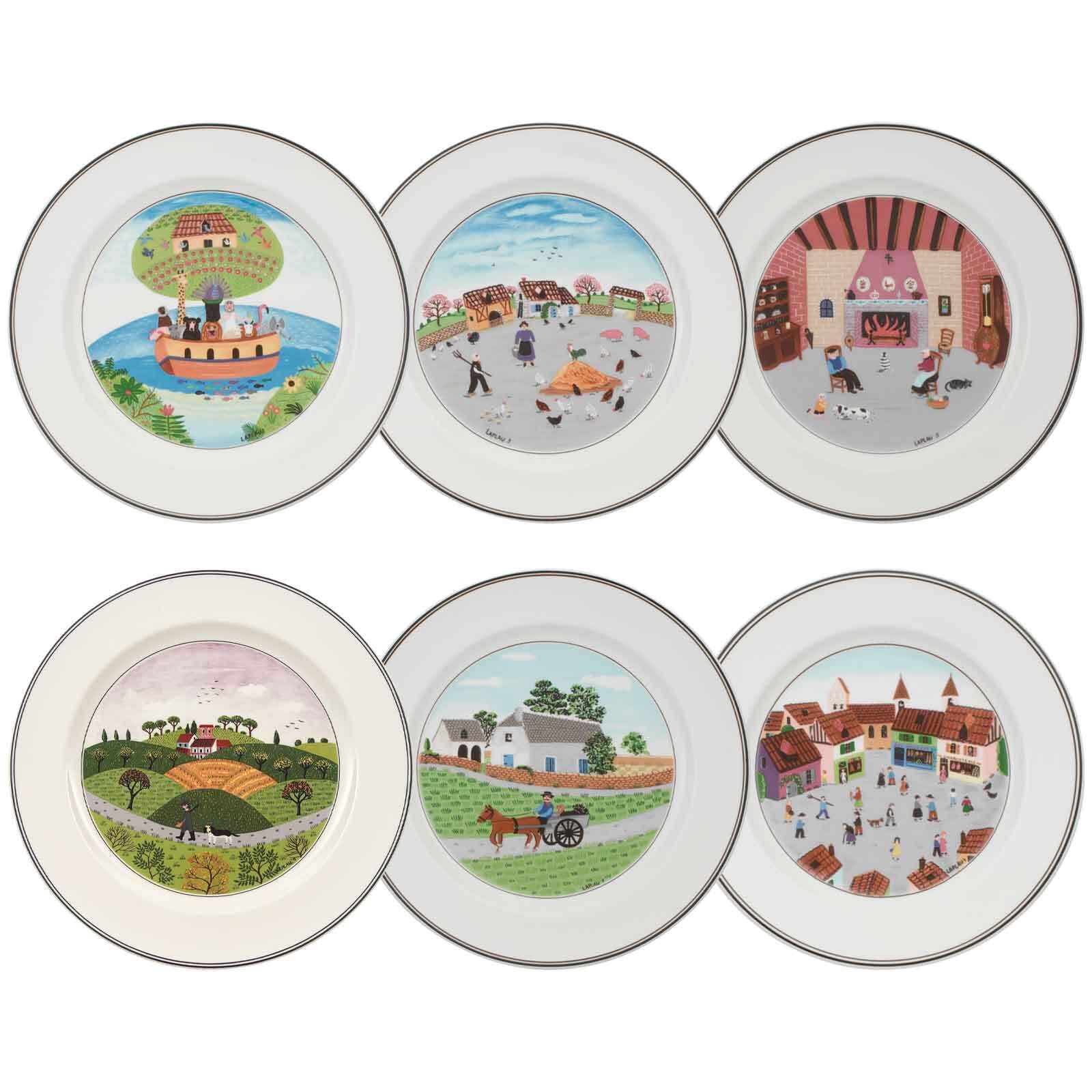 Villeroy & Boch Speiseteller "Speiseteller Kollektion Design Naif ø 27 cm 6er Set bunt"