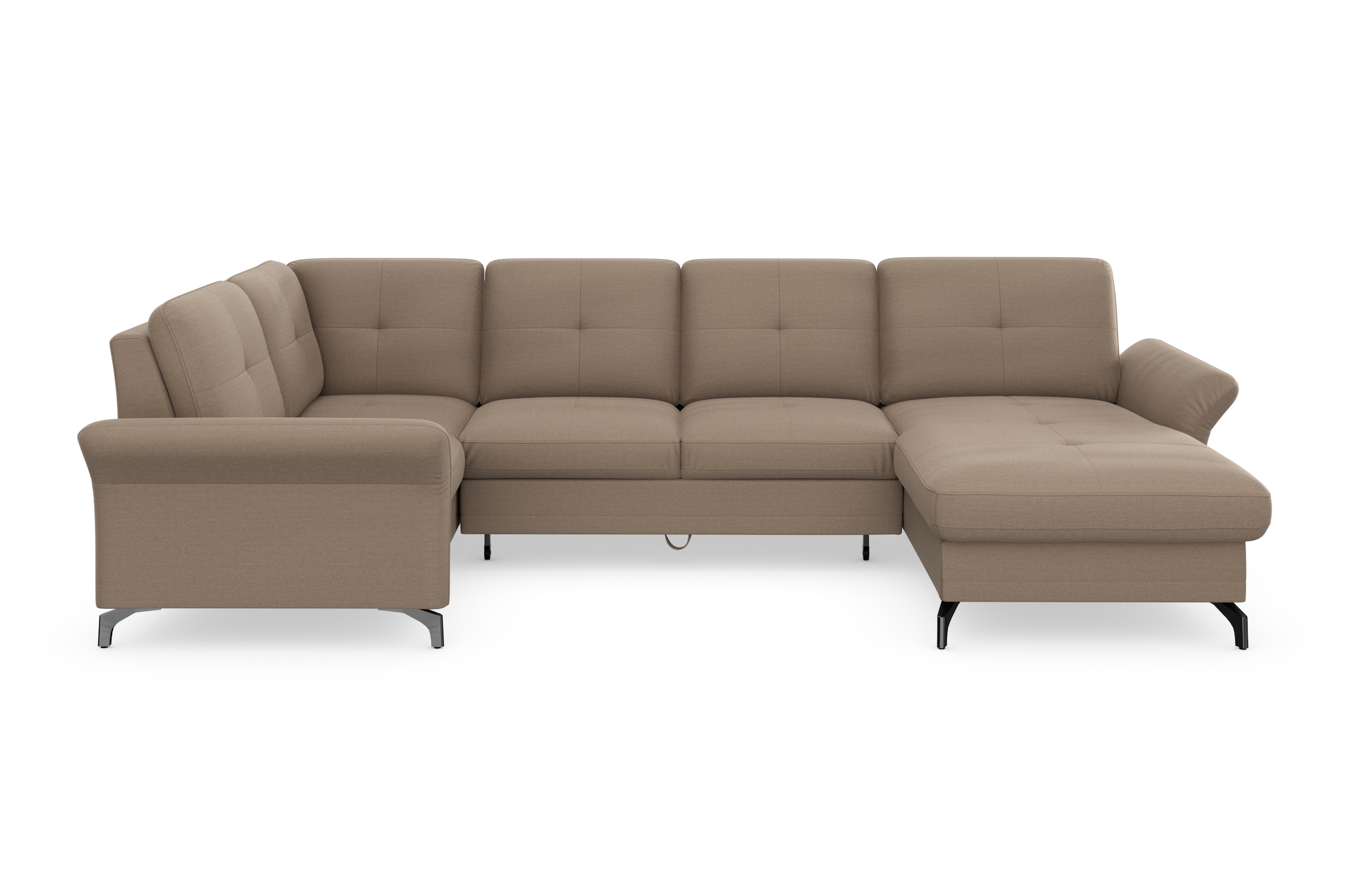 Home affaire Wohnlandschaft "Calando U-Form" wahlweise mit Bettfunktion, Be günstig online kaufen