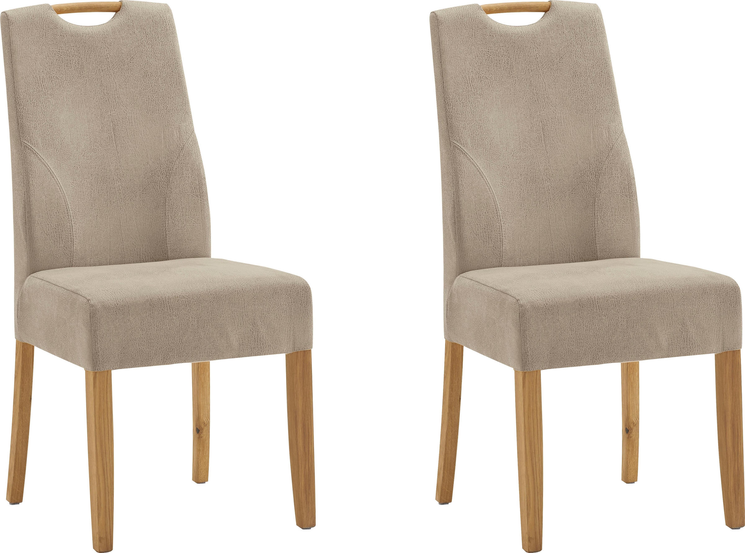 NIEHOFF SITZMÖBEL Kleiderschrank "Top Chairs" () Griff im Rücken, 2er-Set, Füße und Griff massive Eiche