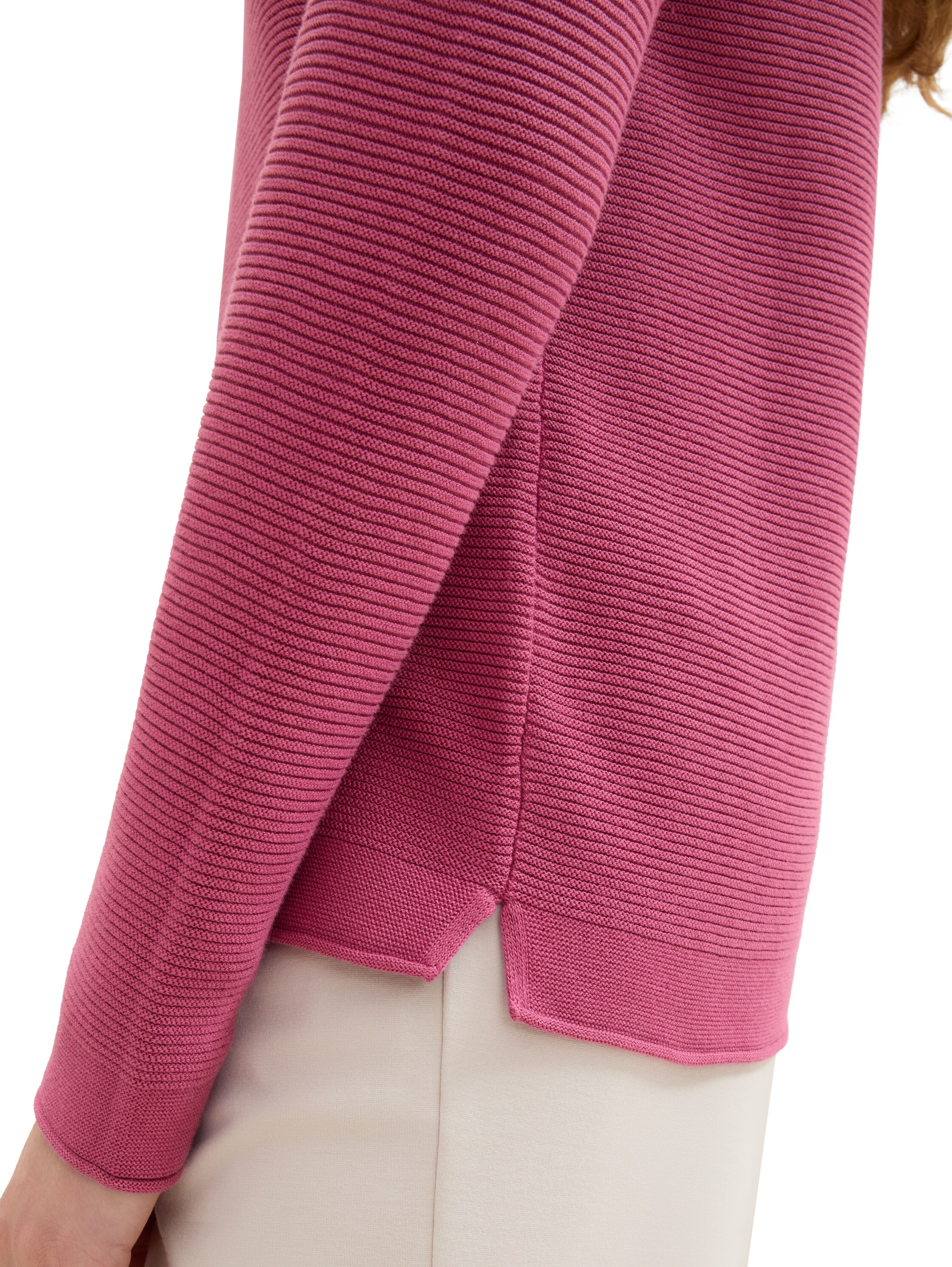 TOM TAILOR Strickpullover, in Streifen Stuktur