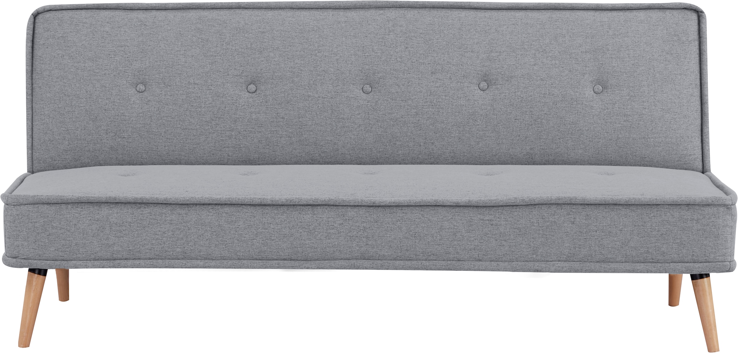 INOSIGN Schlafsofa »ARBON,183cm, klappbarer 3-Sitzer mit verstellbarer Rückenlehne und«, Bettfunktion, Webstoff und Kunstleder