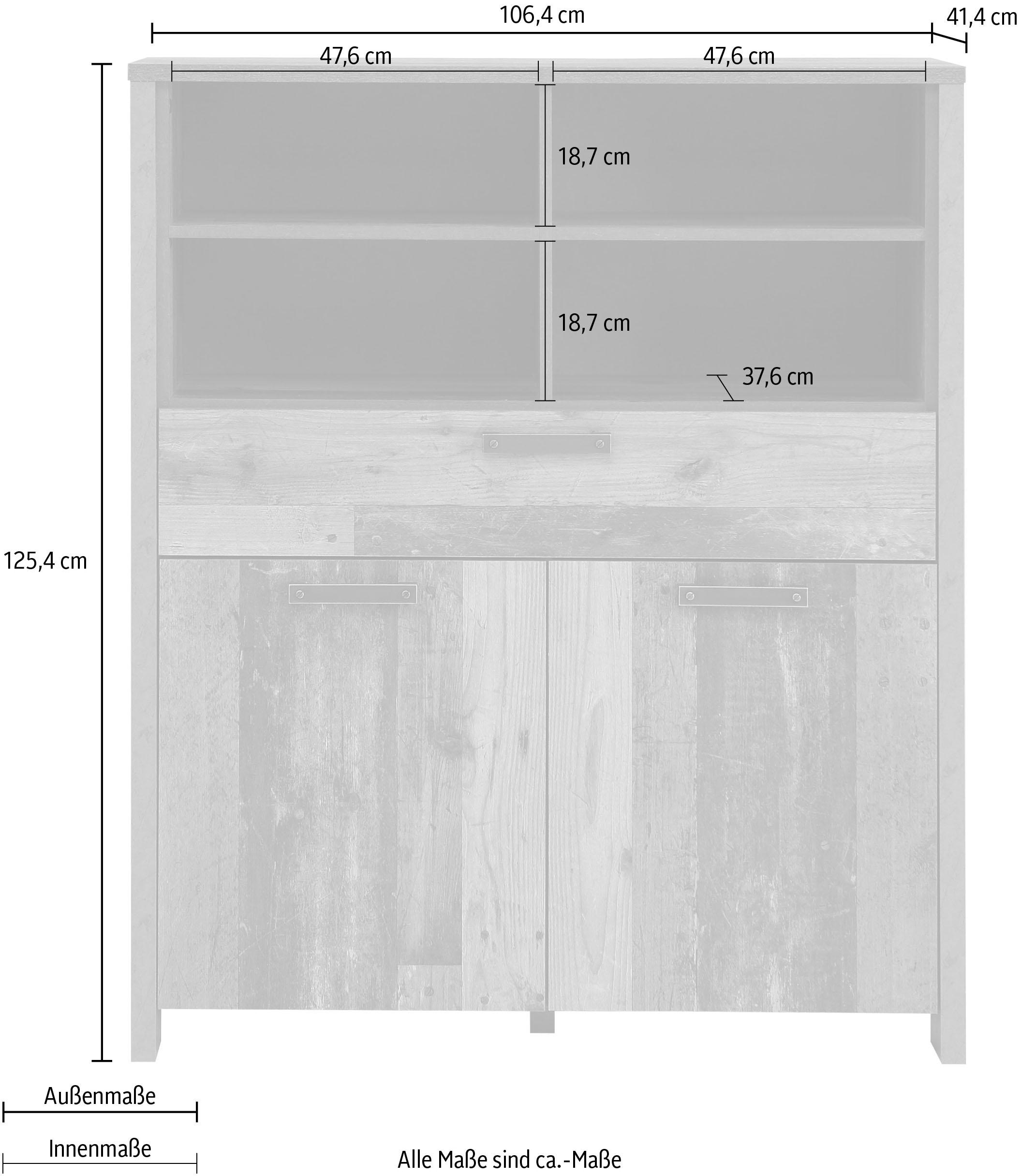 FORTE Highboard »Clif«, Breite 106 cm