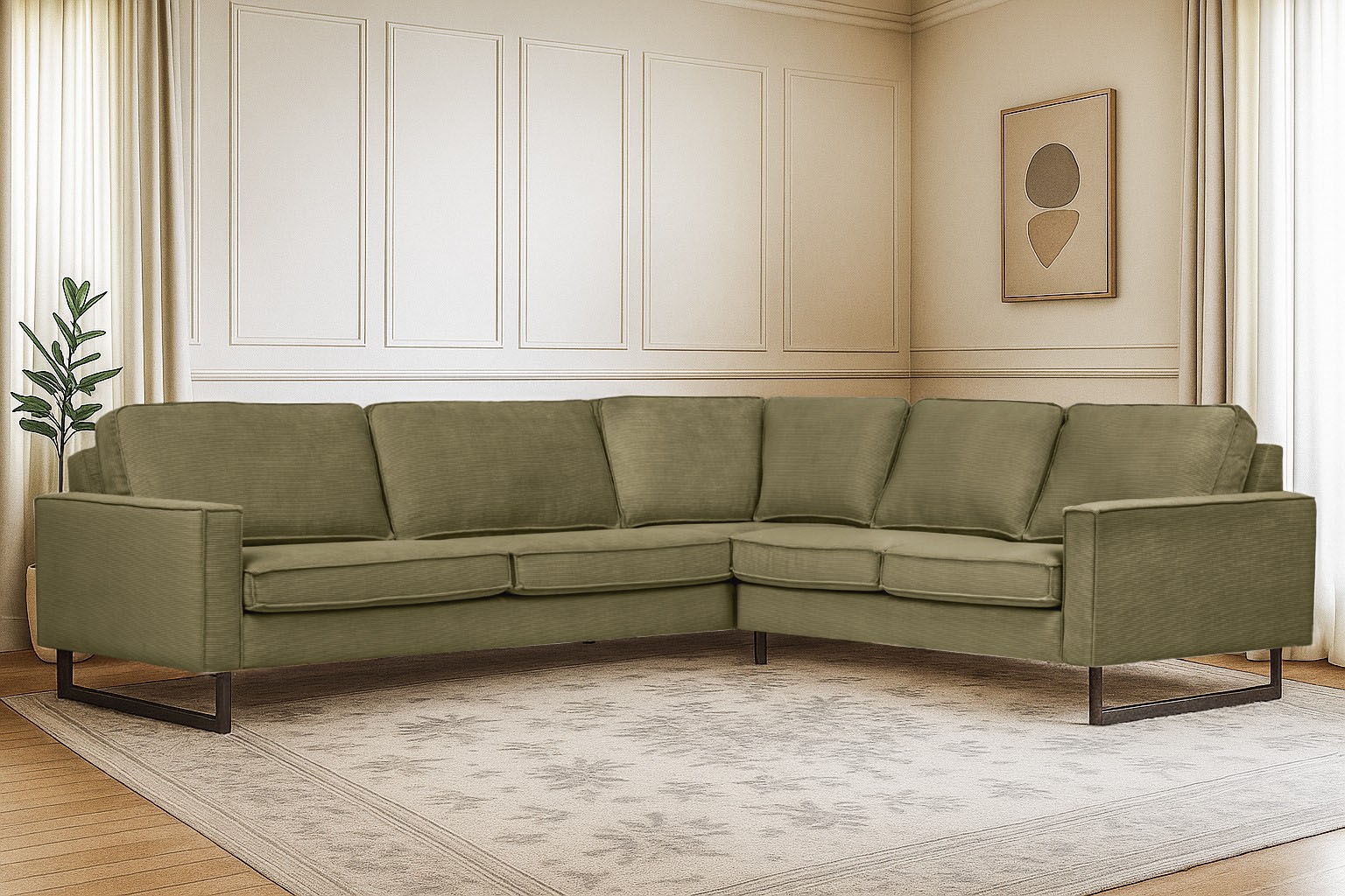 Places of Style Ecksofa "Pinto, XXL, 250/290 cm, langer Schenkel, Ottomane" günstig online kaufen