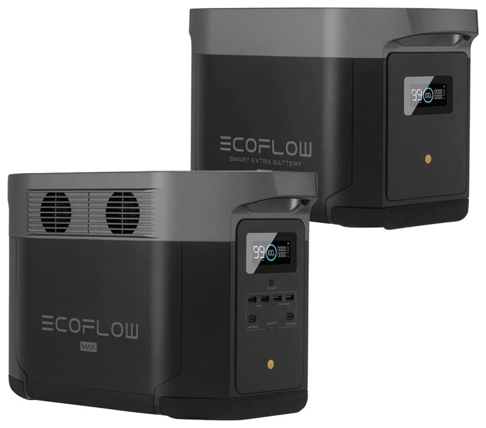 Ecoflow Solaranlage »Delta Max 1600 + 180W FSP-2 Offgridtec® Faltbares Solarmodul«, (Spar-Set), mit Delta Max Erweiterungsakku 2016Wh, Plug and play
