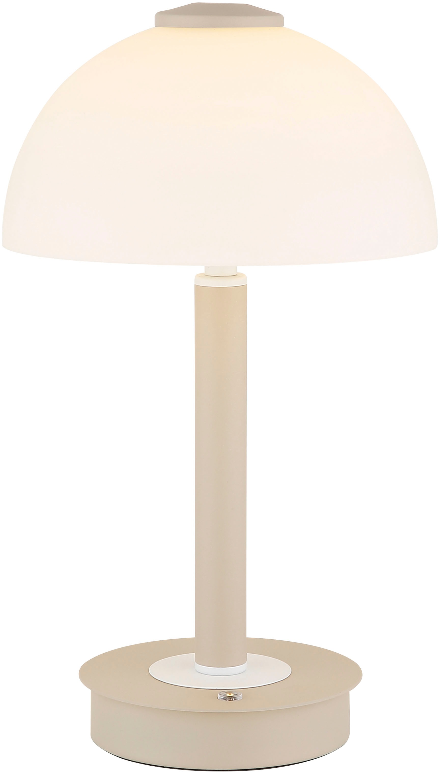 GLOBO LIGHTING Tischleuchte »ULDIN« LED-Modul 1 Stk. Warmweiß Tischleuchte Sand/Weiß, Opal, Touchdimmer, LED 7W