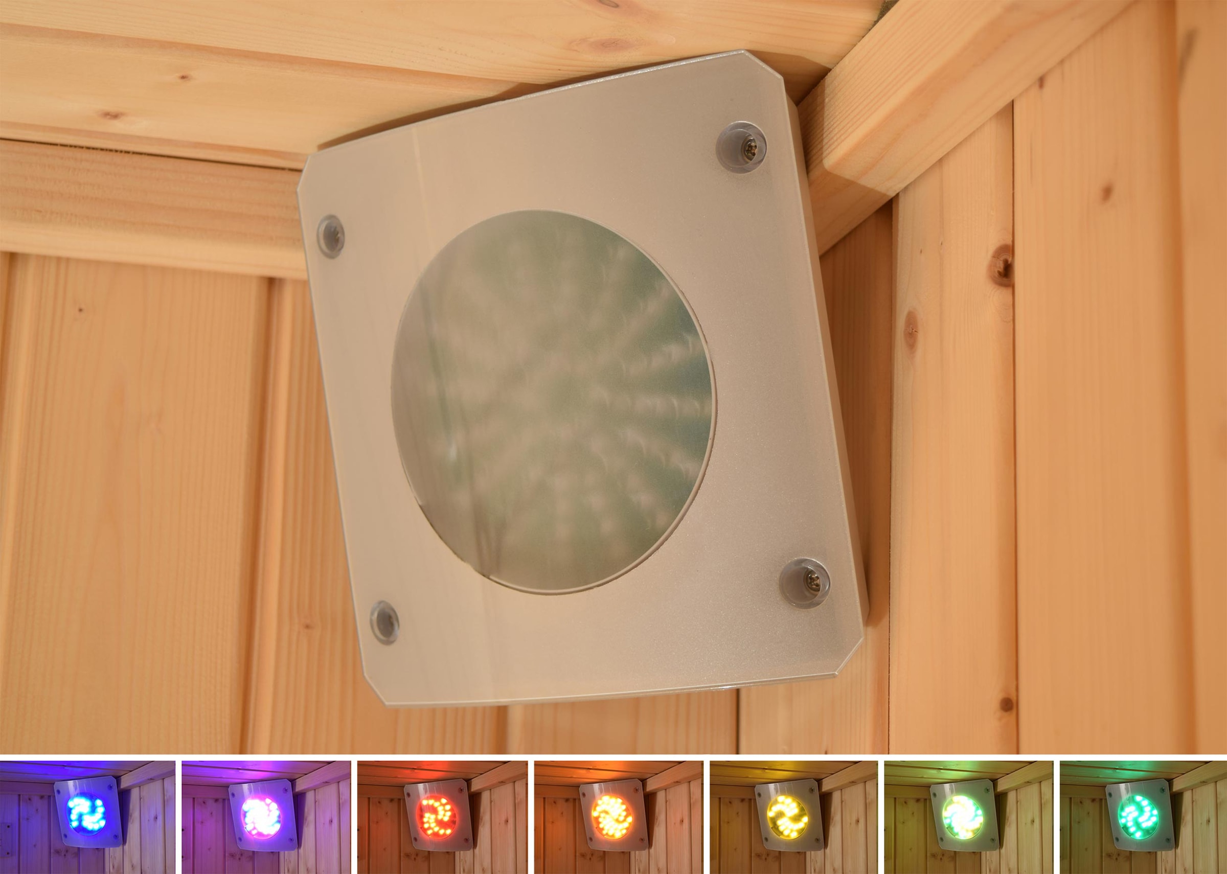 weka LED Deckenleuchte ""Farblichtanwendung Set A" für Saunen" LED-Modul bl günstig online kaufen