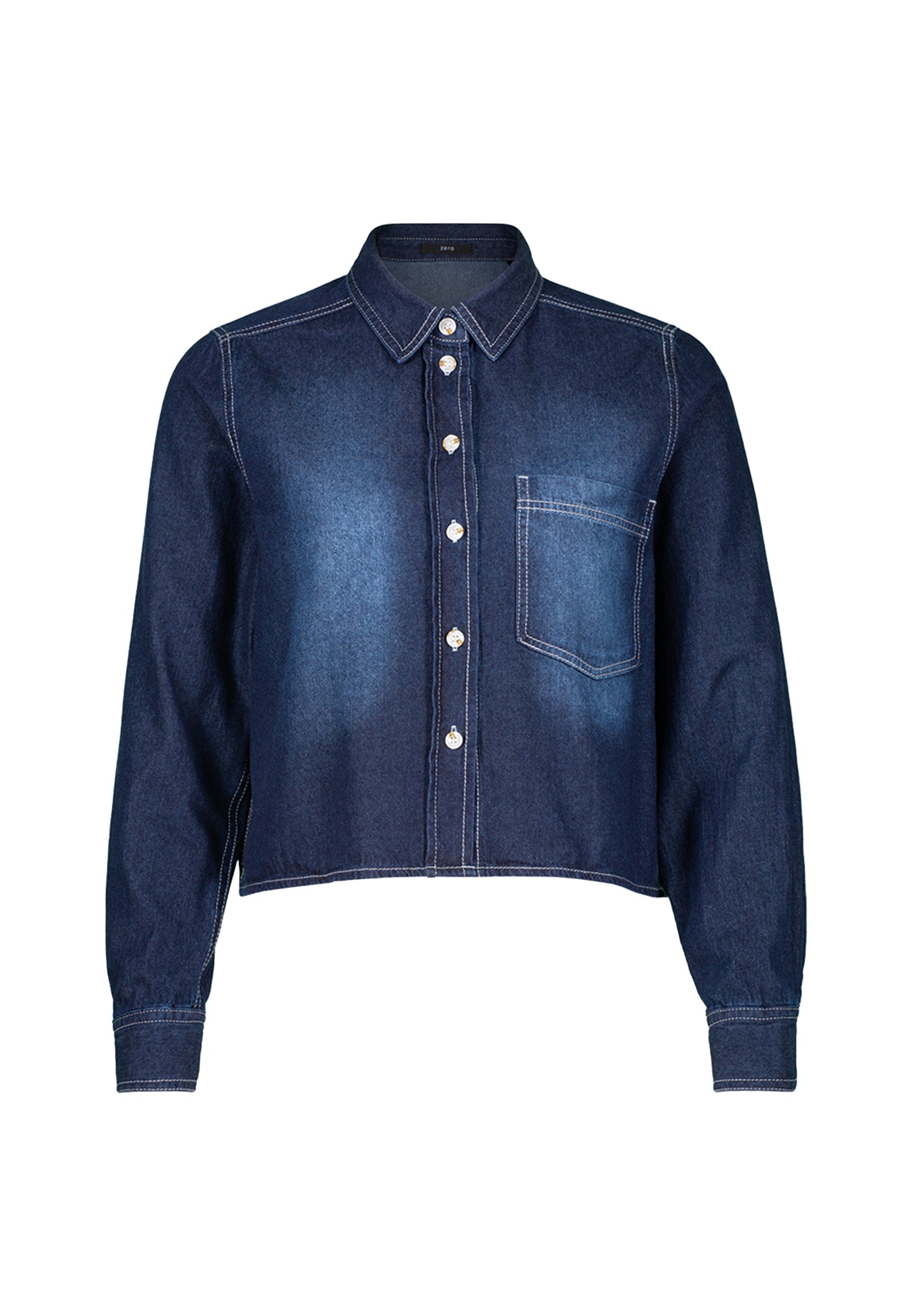 Zero Jeansbluse »zero Jeansbluse mit Knopfleiste«