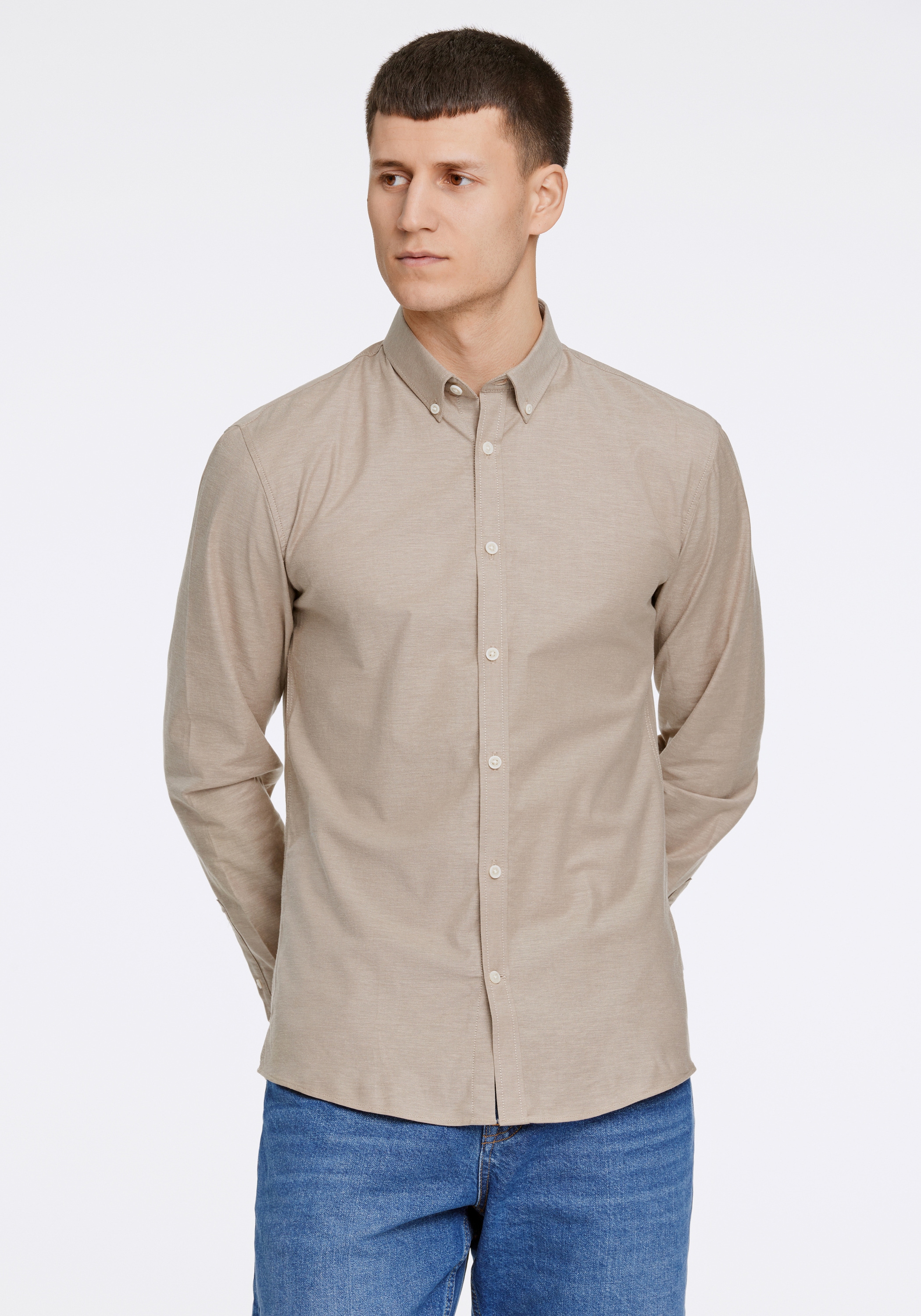 LINDBERGH Businesshemd "Oxford-Hemd (Langarm) Slim Fit"